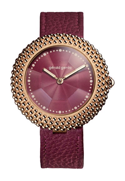 Gerald Genta Gentissima Oursin 36 Burgundy