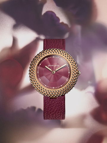 Gerald Genta Gentissima Oursin 36 Burgundy