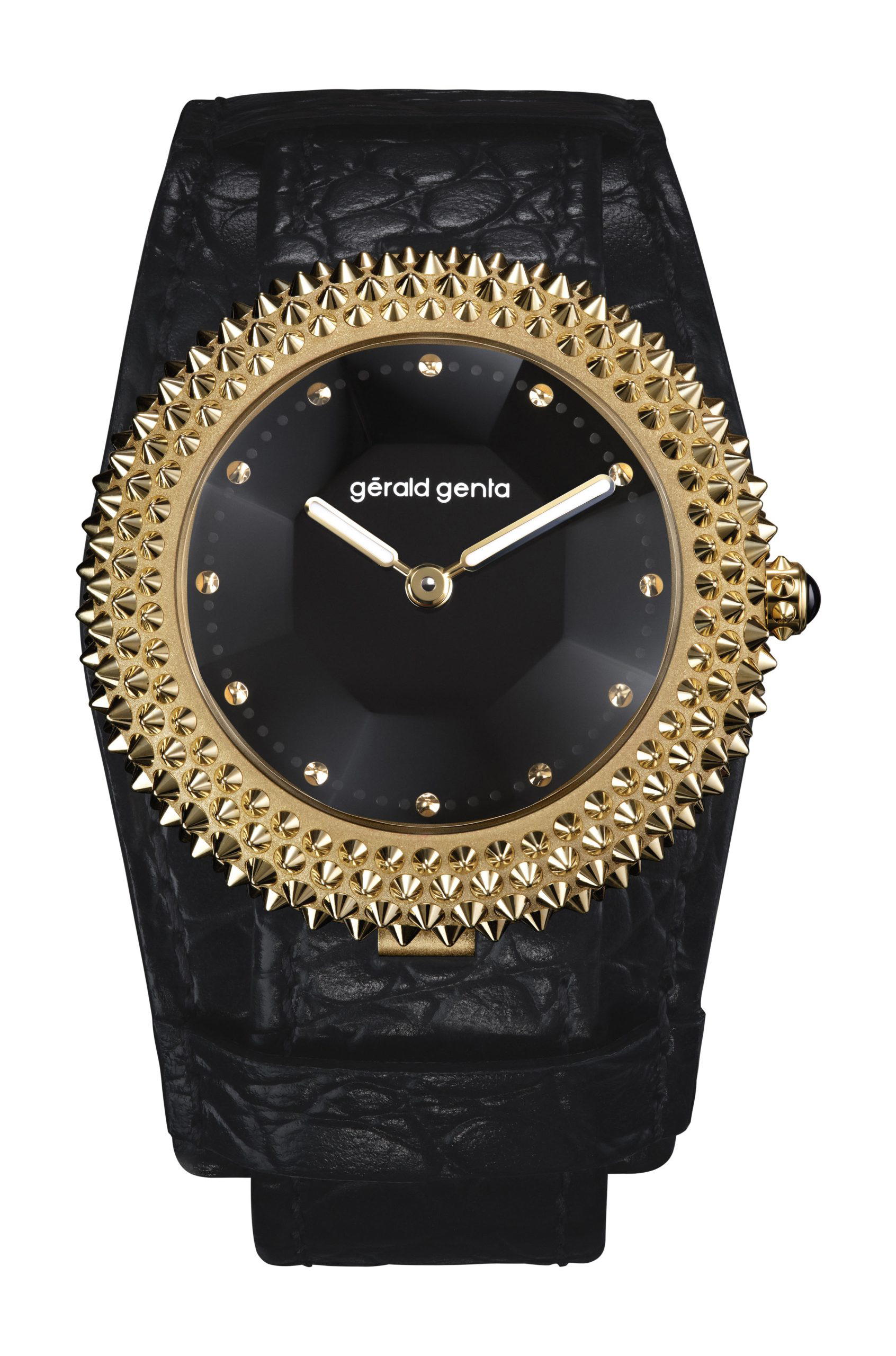 Gerald Genta Gentissima Oursin 36 Black Onyx