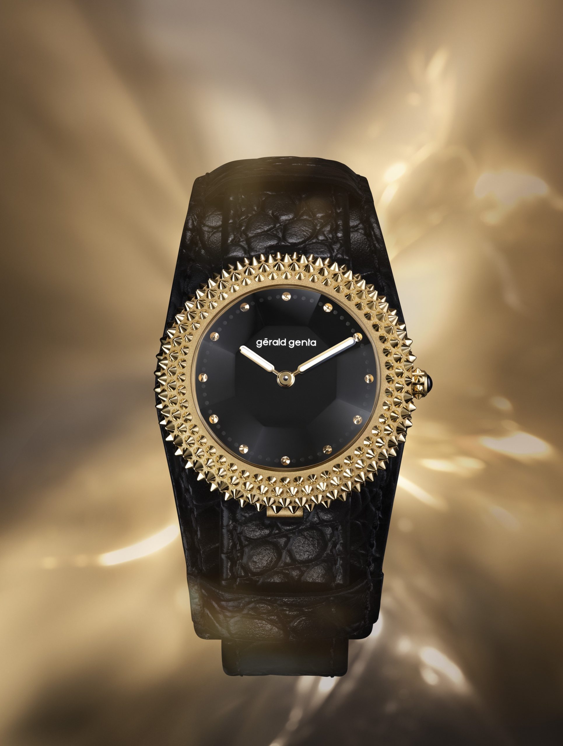 Gerald Genta Gentissima Oursin 36 Black Onyx