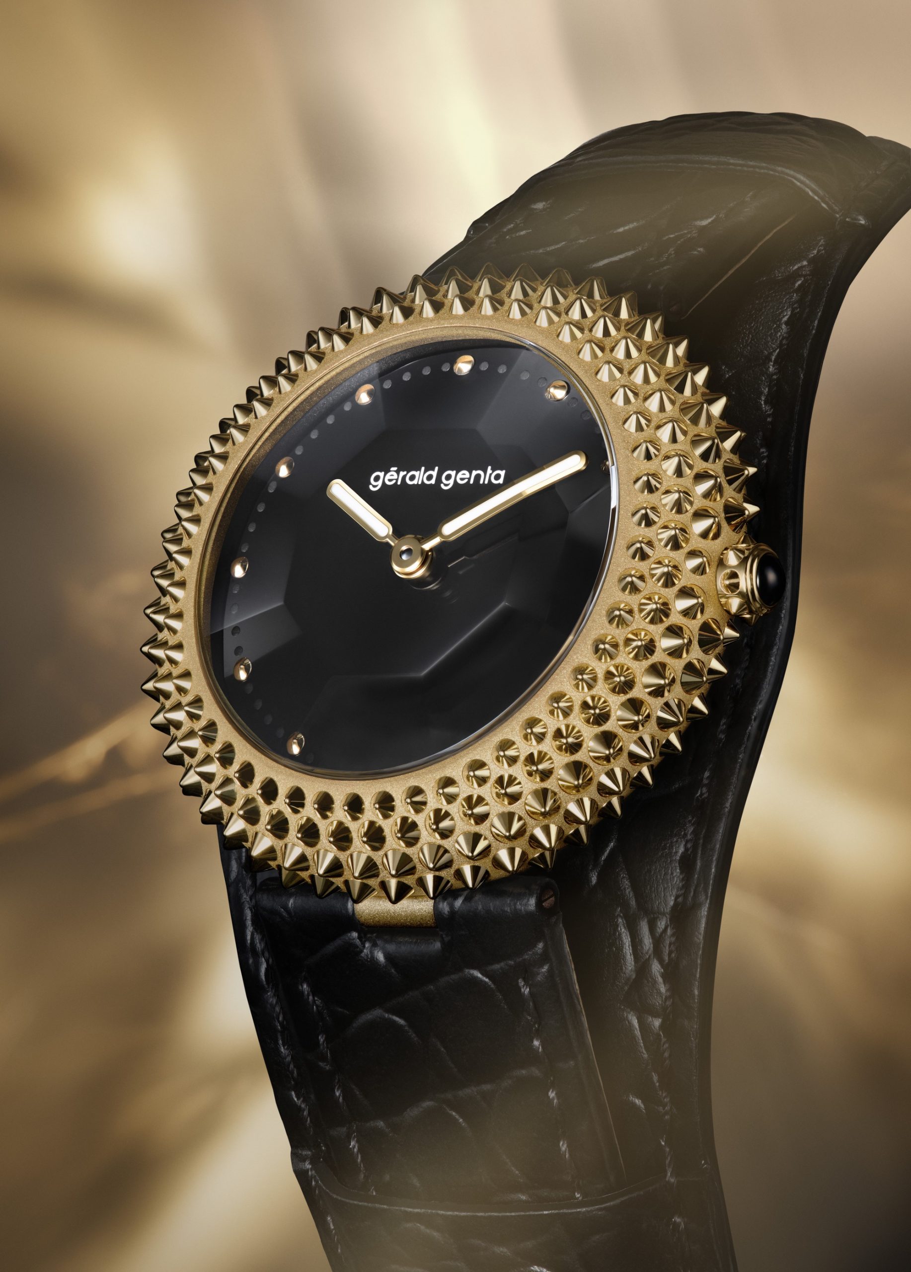 Gerald Genta Gentissima Oursin 36 Black Onyx