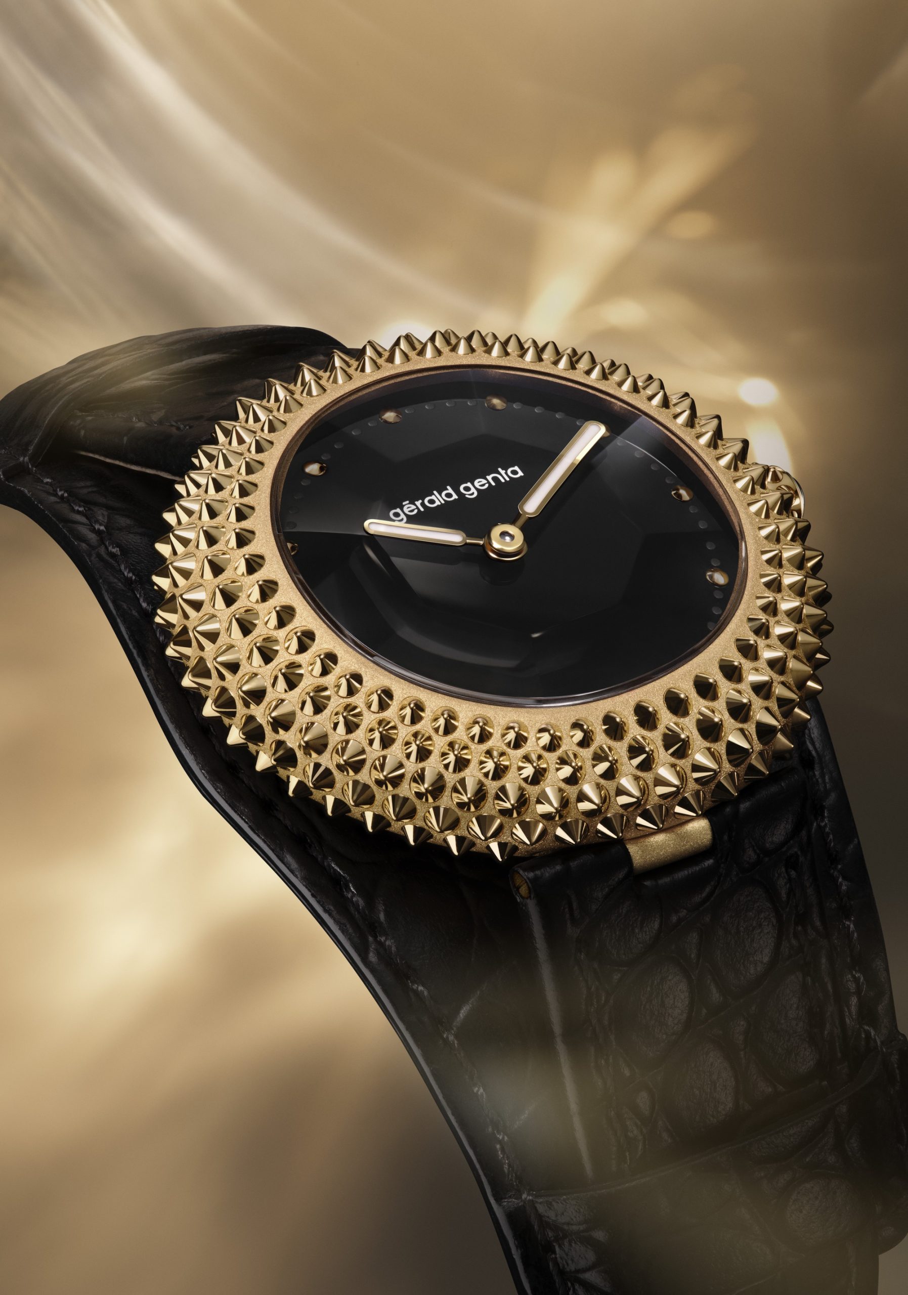 Gerald Genta Gentissima Oursin 36 Black Onyx