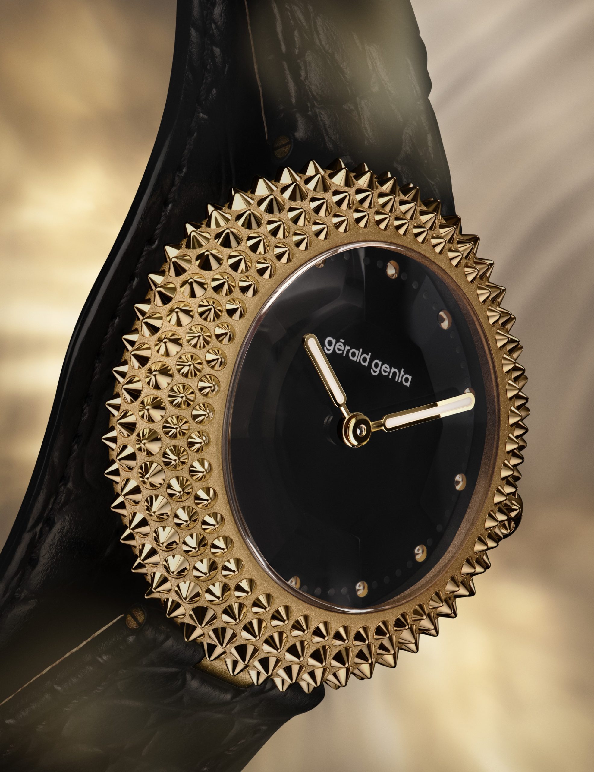 Gerald Genta Gentissima Oursin 36 Black Onyx