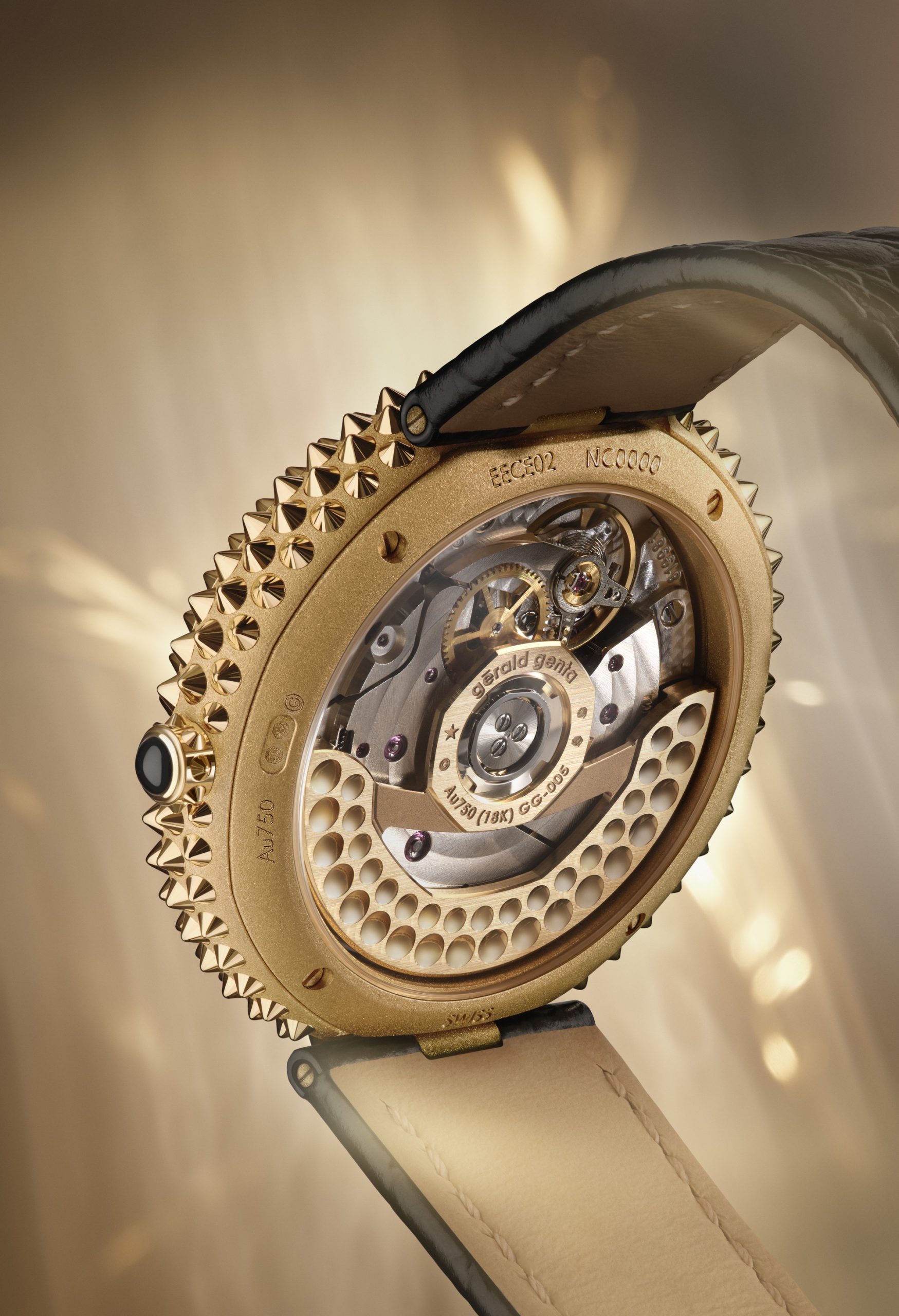 Gerald Genta Gentissima Oursin 36 Black Onyx