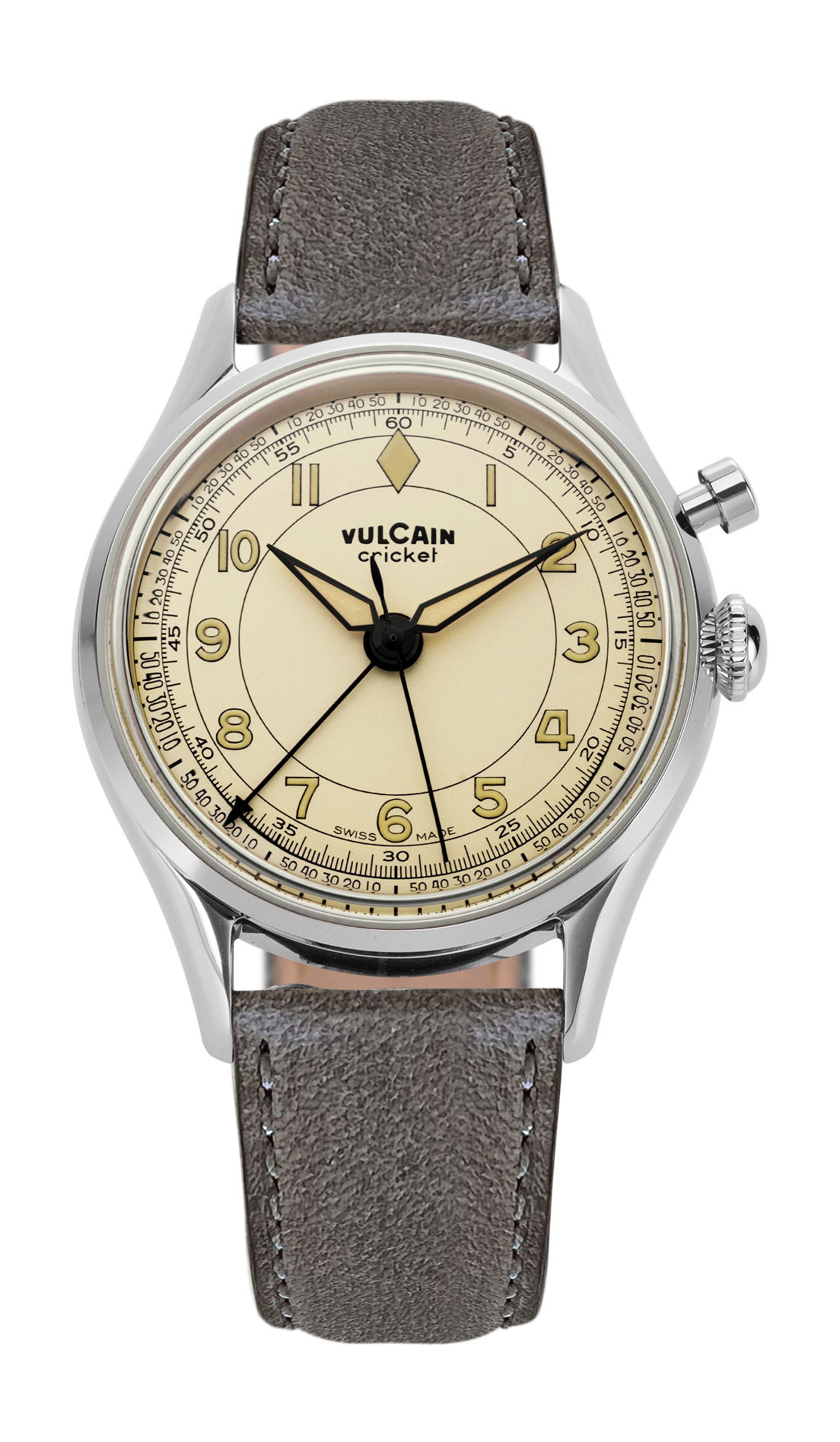 Vulcain Cricket Classique 39 Eggshell Gray