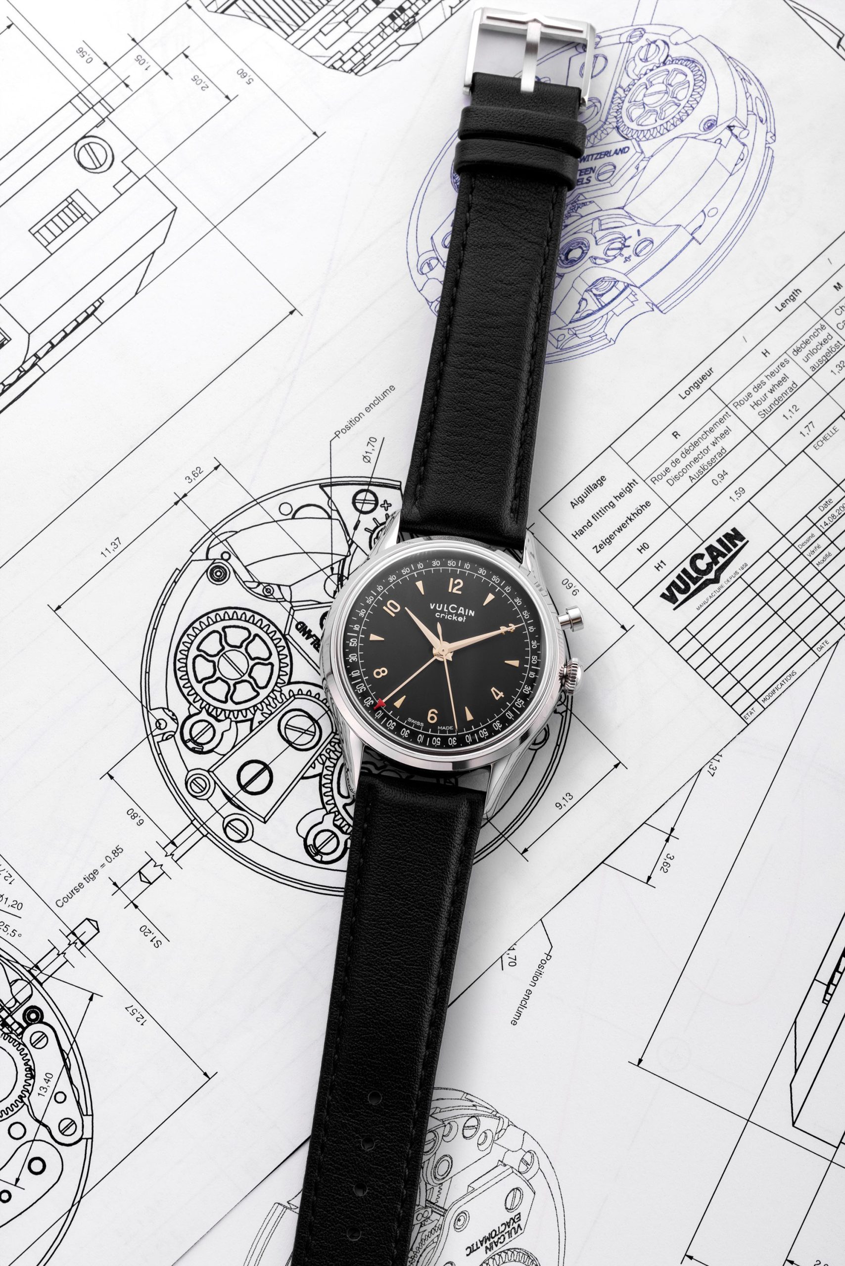 Vulcain Cricket Tradition 36 Black &amp; Gold