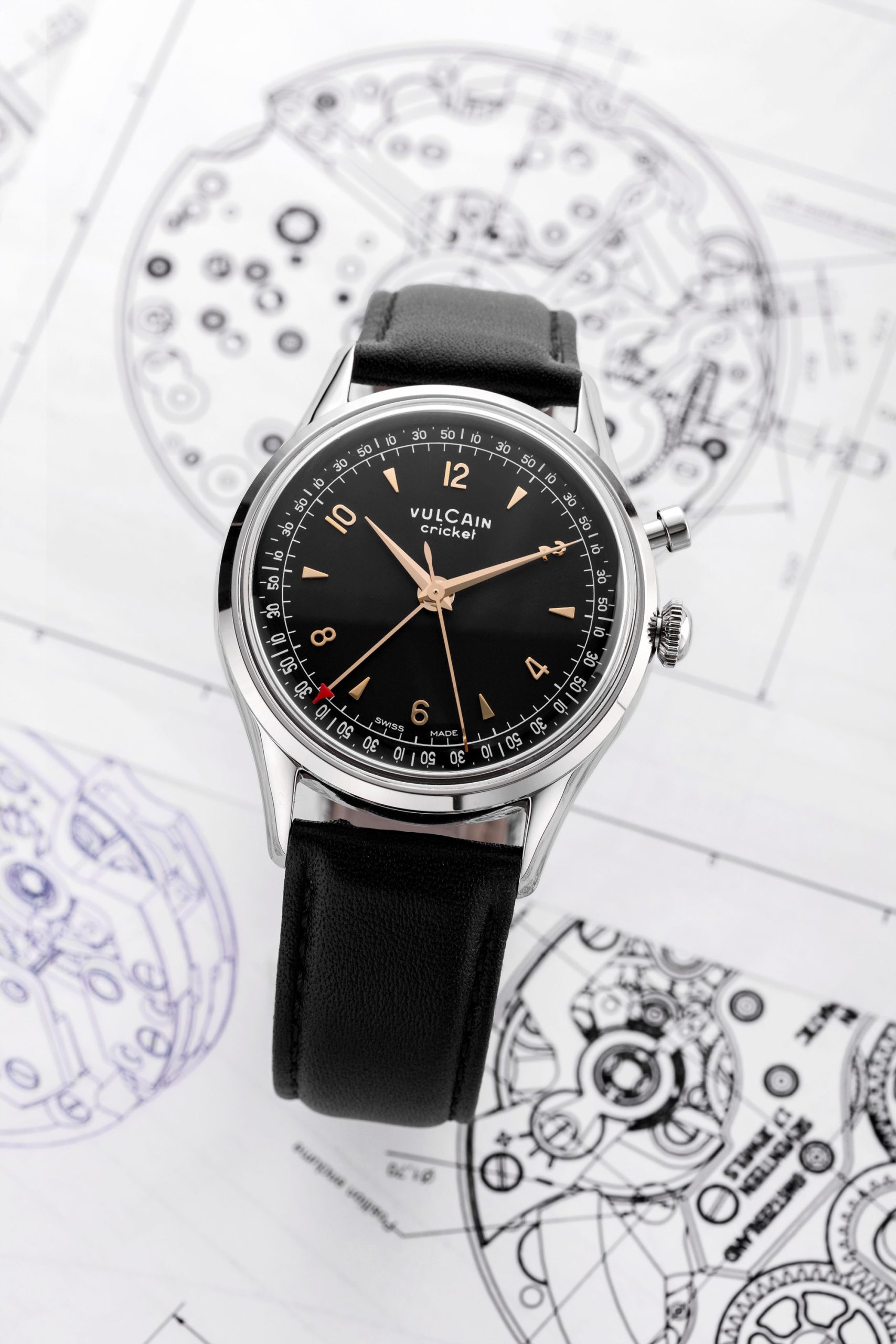 Vulcain Cricket Tradition 36 Black &amp; Gold