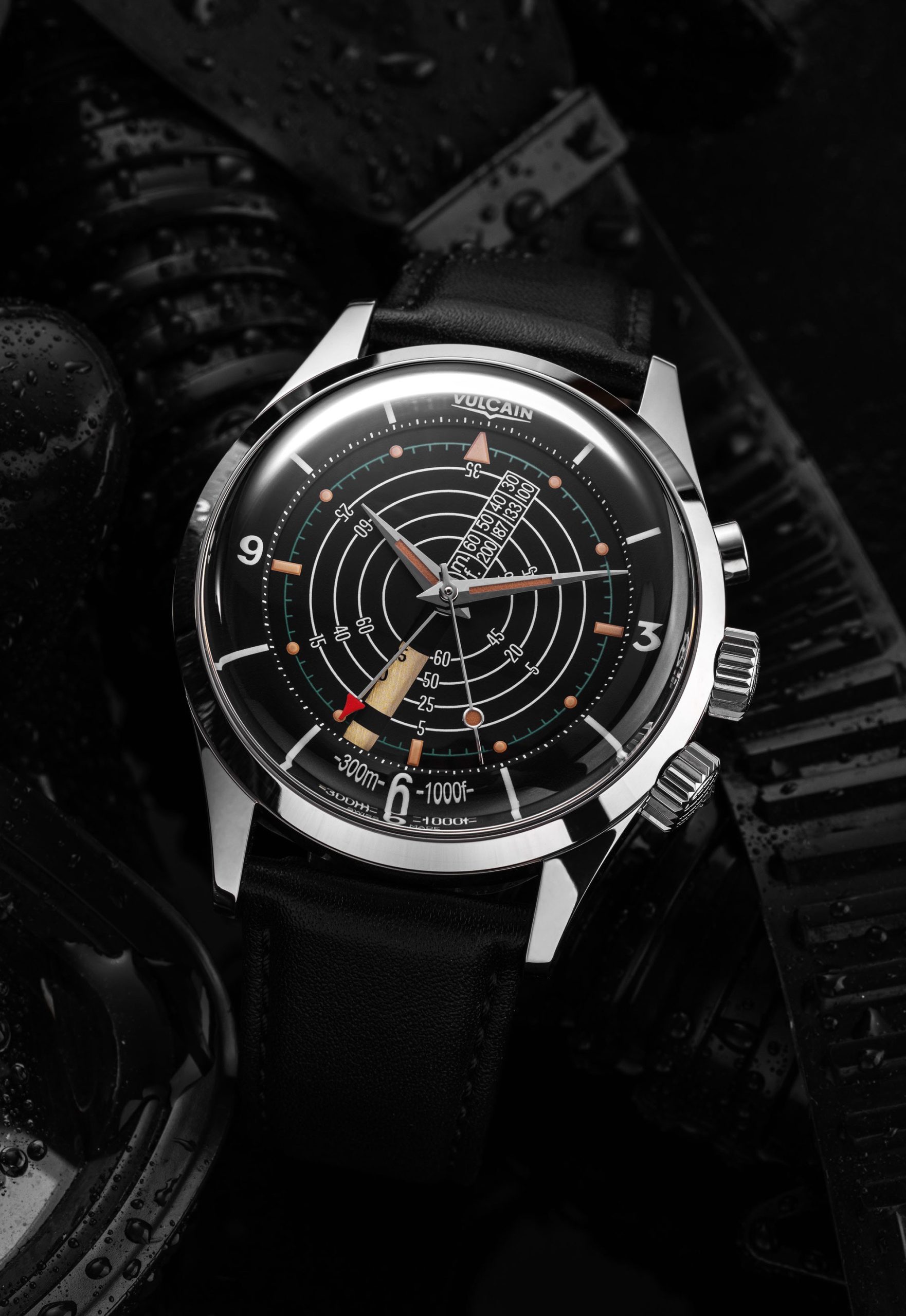 Vulcain Nautical Black Beige Patina