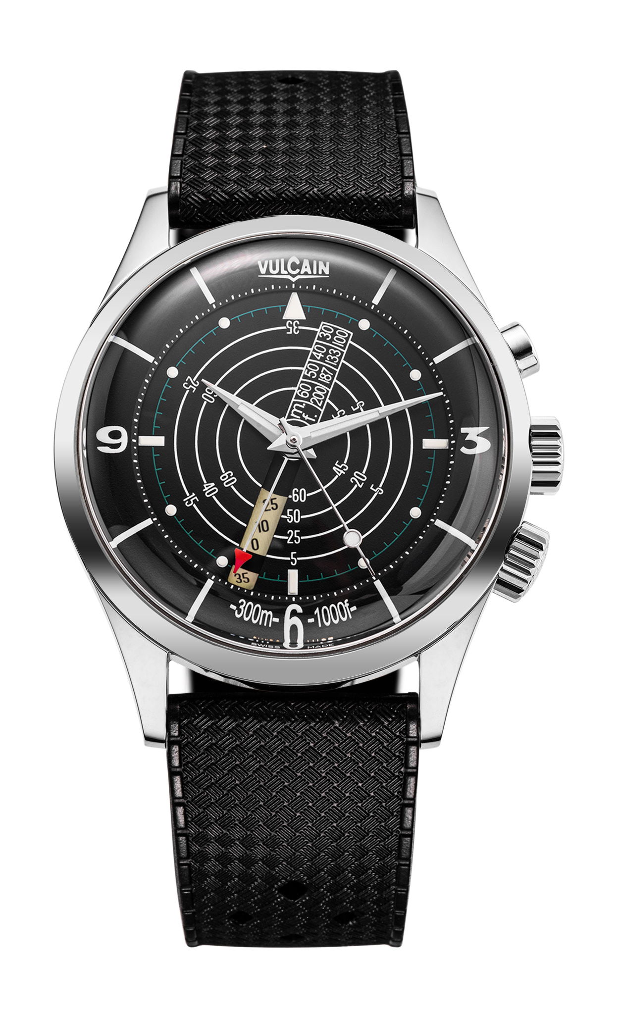 Vulcain Nautical Black White Luminova