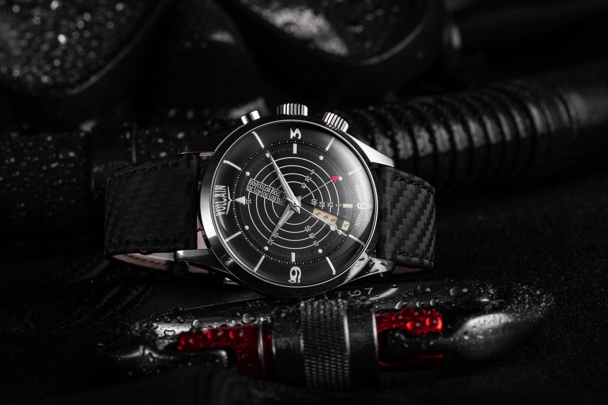 Vulcain Nautical Black White Luminova