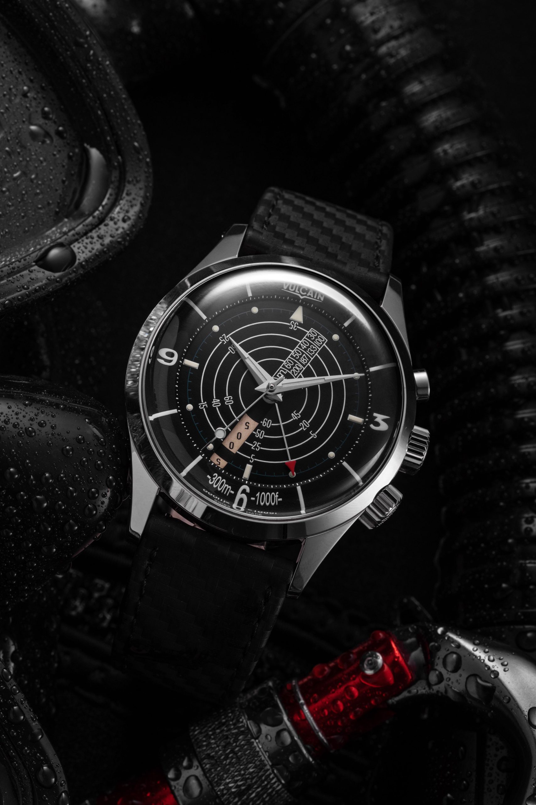 Vulcain Nautical Black White Luminova