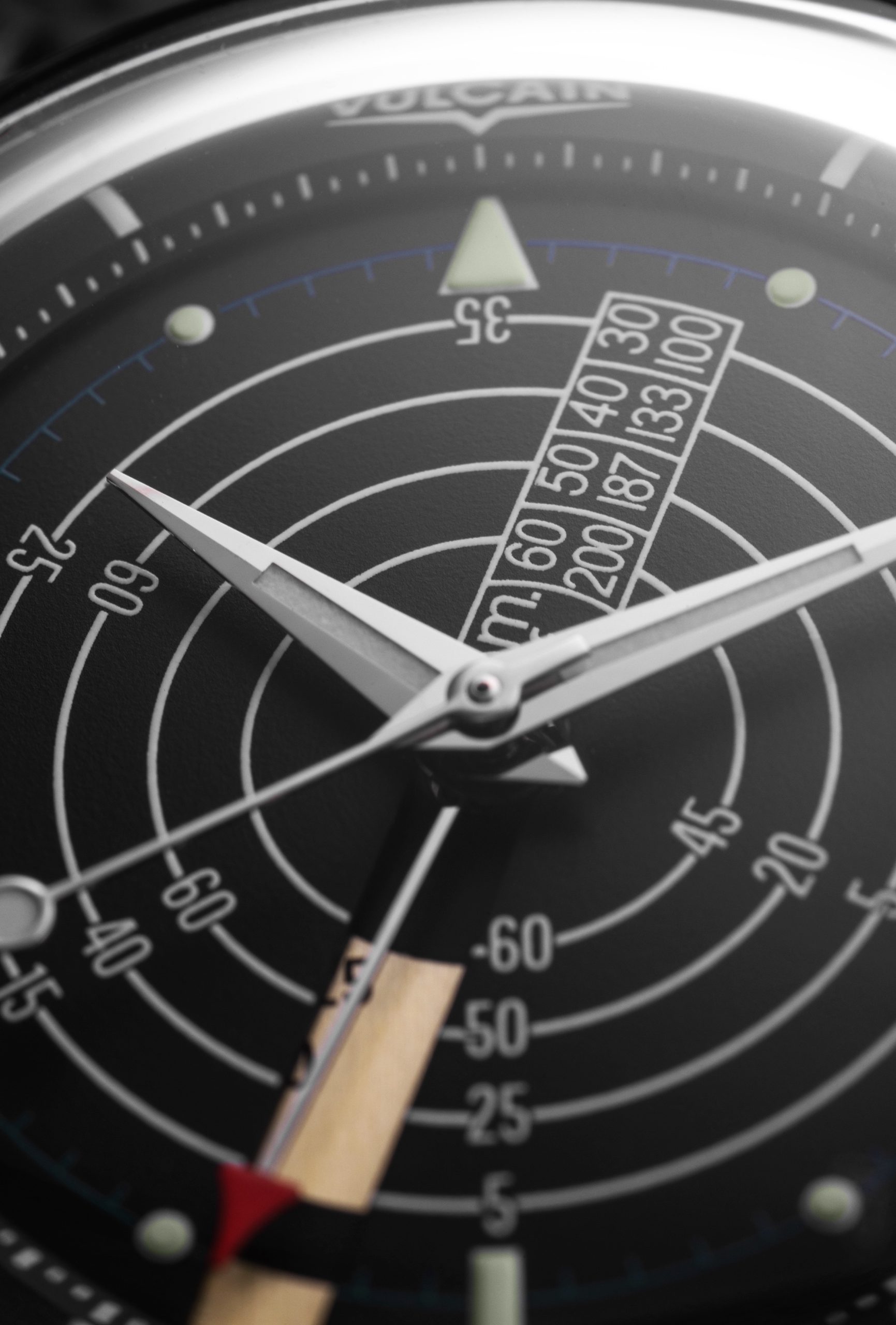 Vulcain Nautical Black White Luminova