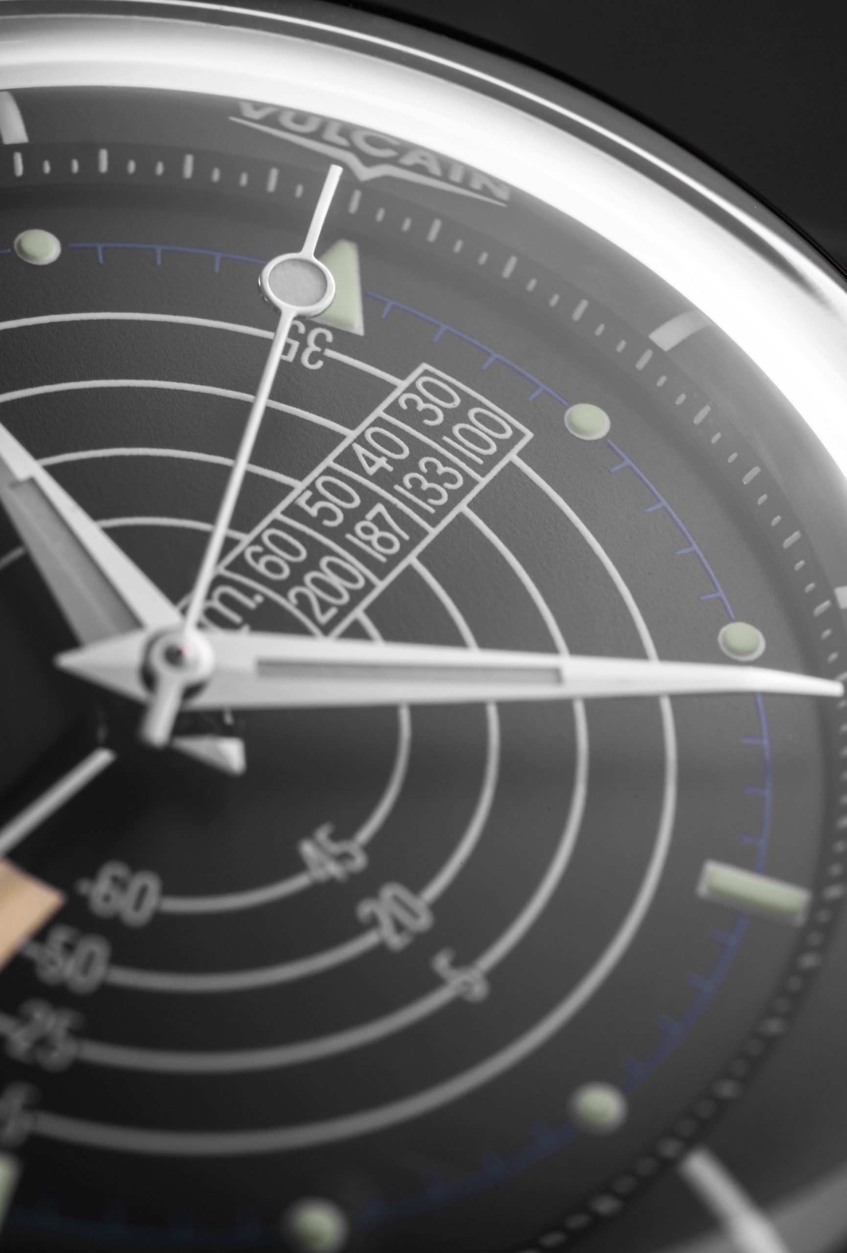 Vulcain Nautical Black White Luminova