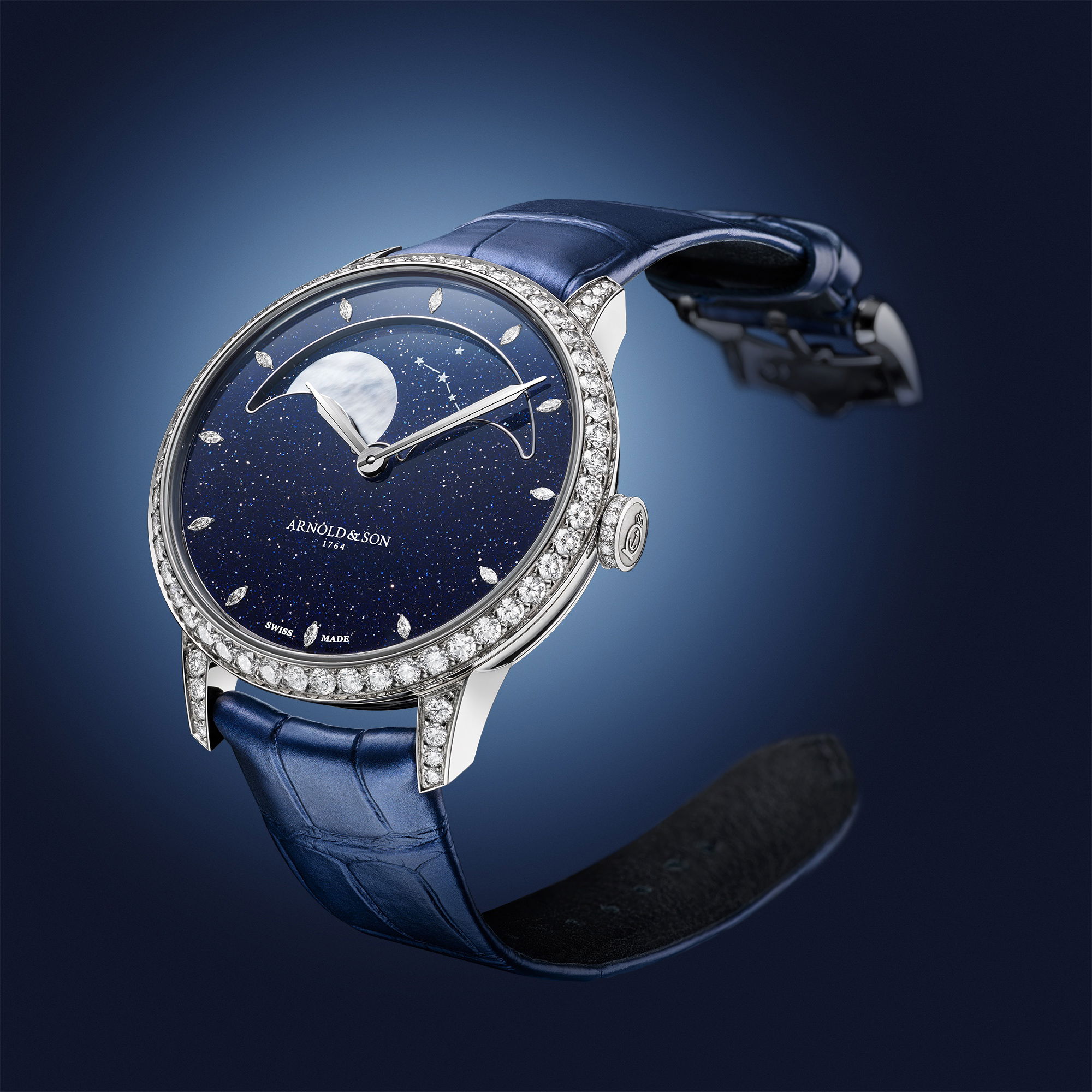 新品　15th Anniversary BENI “NEW MOON” Arnold & Son Perpetual Moon 41.5 Red Gold “Year of the