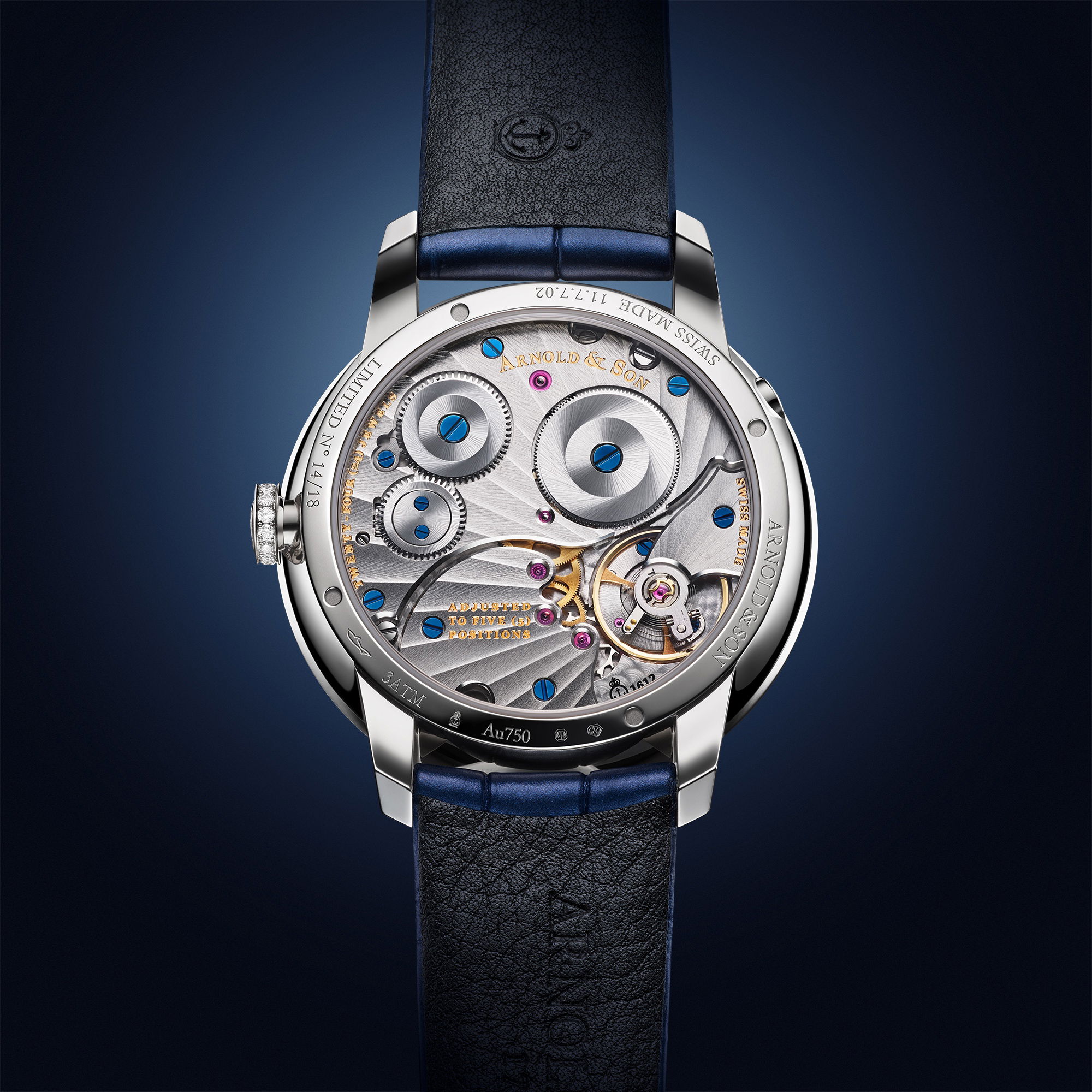 Arnold &amp; Son Perpetual Moon 38 White Gold Aventurine