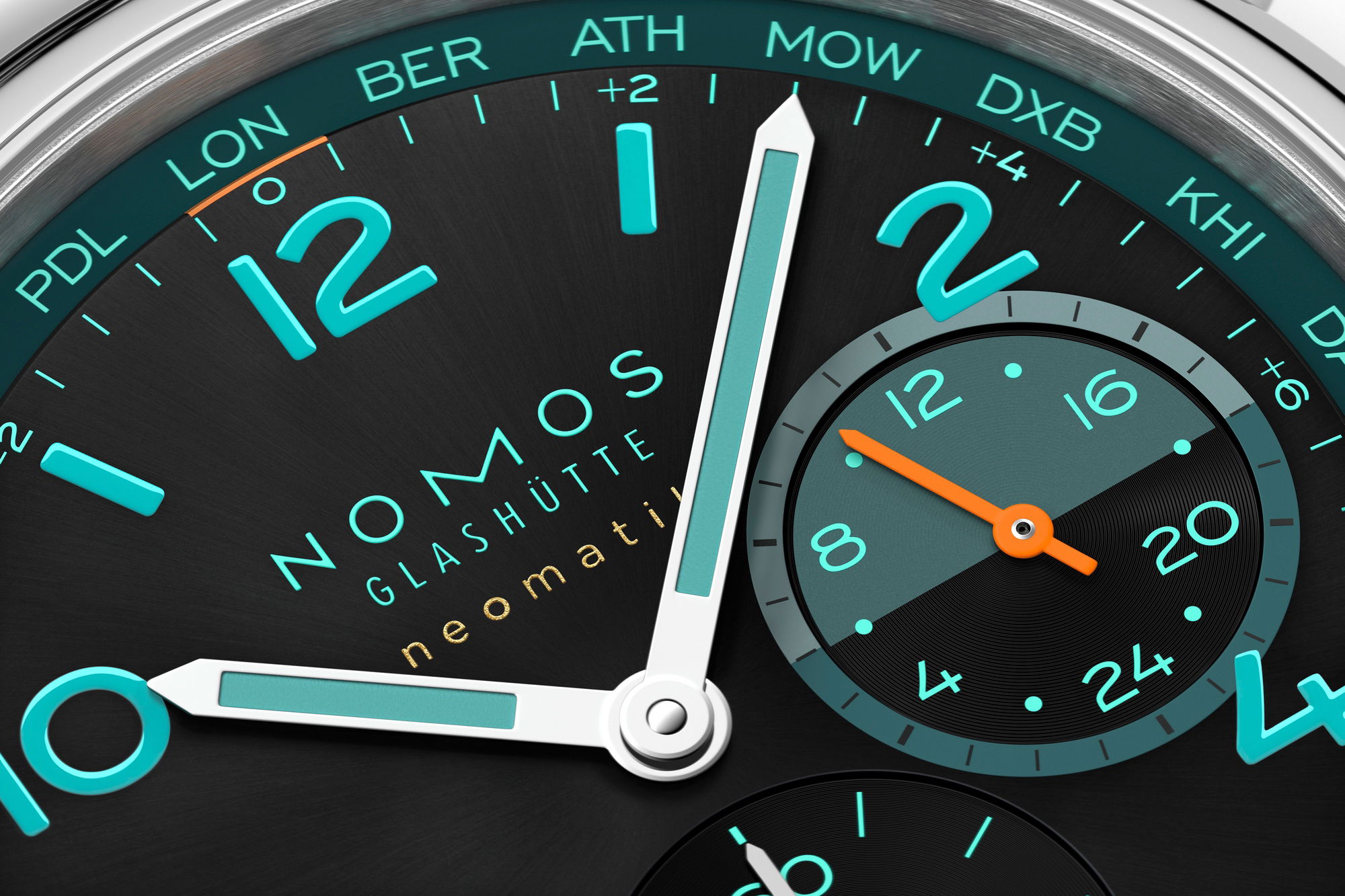 Nomos Glashütte Club Sport neomatik Worldtimer Trace