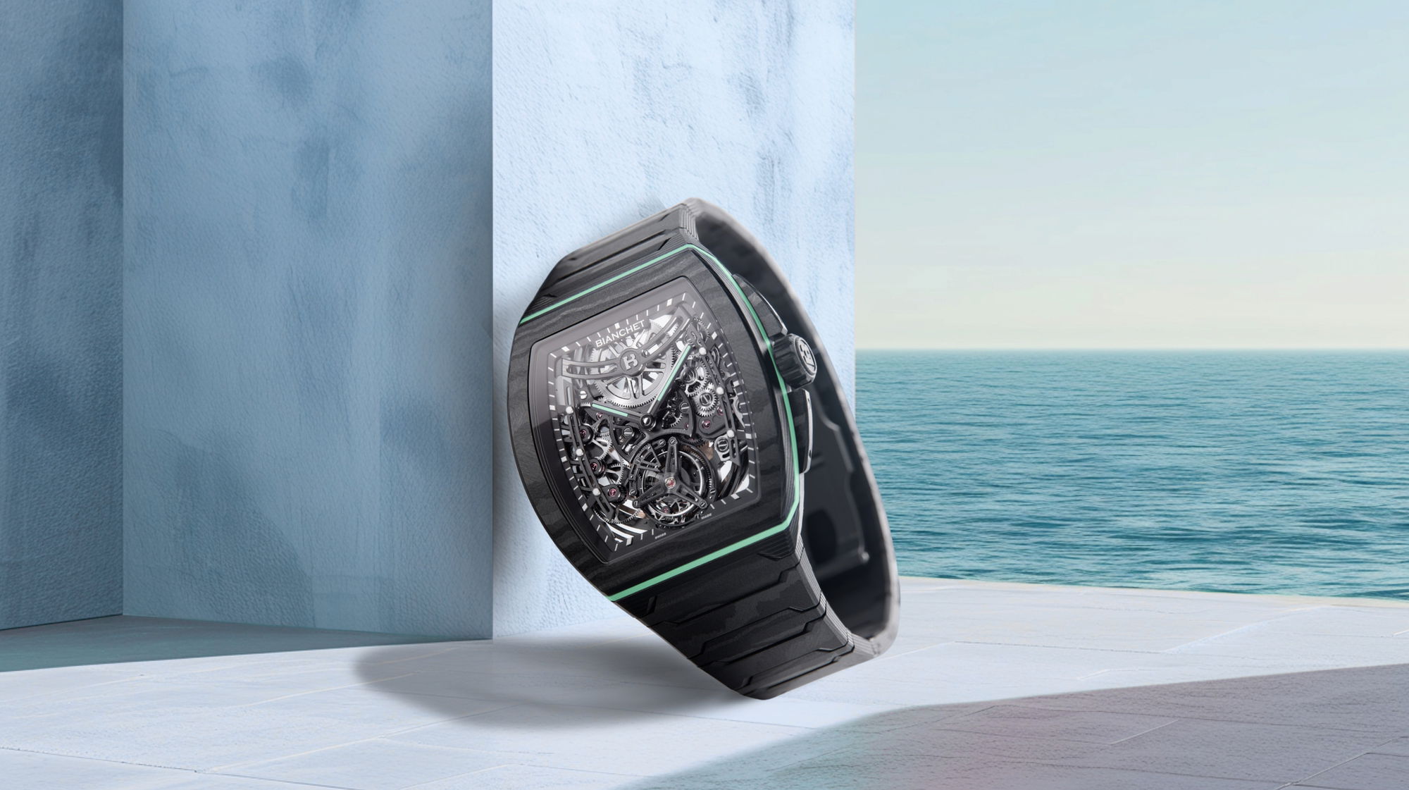 Bianchet B 1.618 Flying Tourbillon UltraFino Las Coloradas Aquamarine Carbon