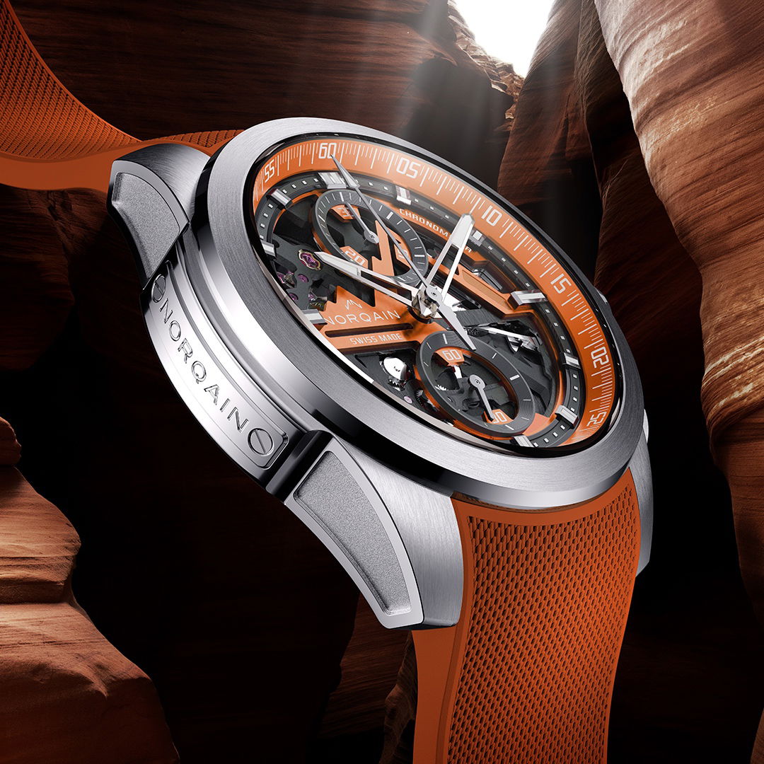 NORQAIN Independence Skeleton Chrono 42 Orange