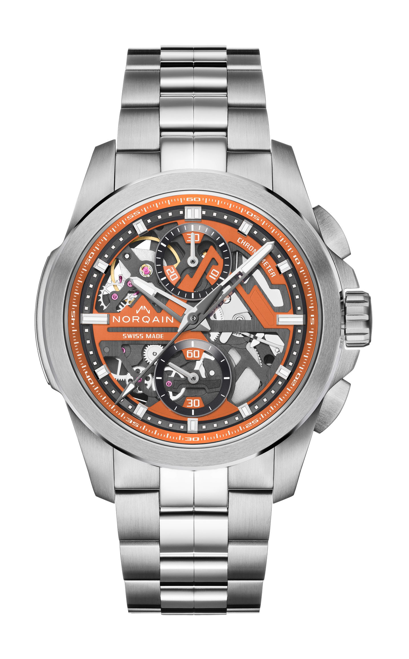 NORQAIN Independence Skeleton Chrono 42 Orange