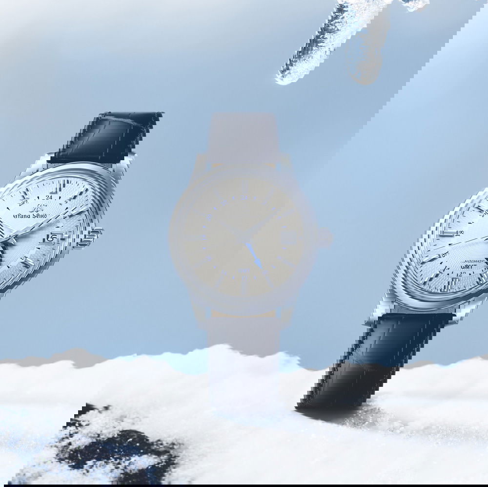 Grand Seiko Elegance Snowdrop GMT SBGM255