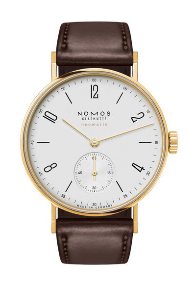 Nomos Glashütte Tangente gold neomatik doré