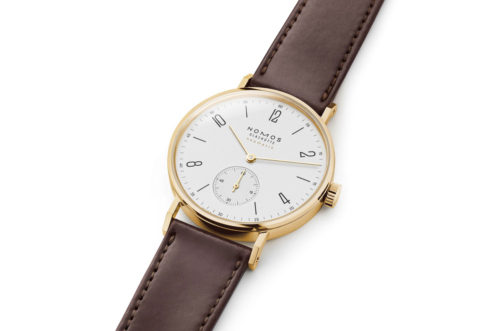 Nomos Glashütte Tangente gold neomatik doré