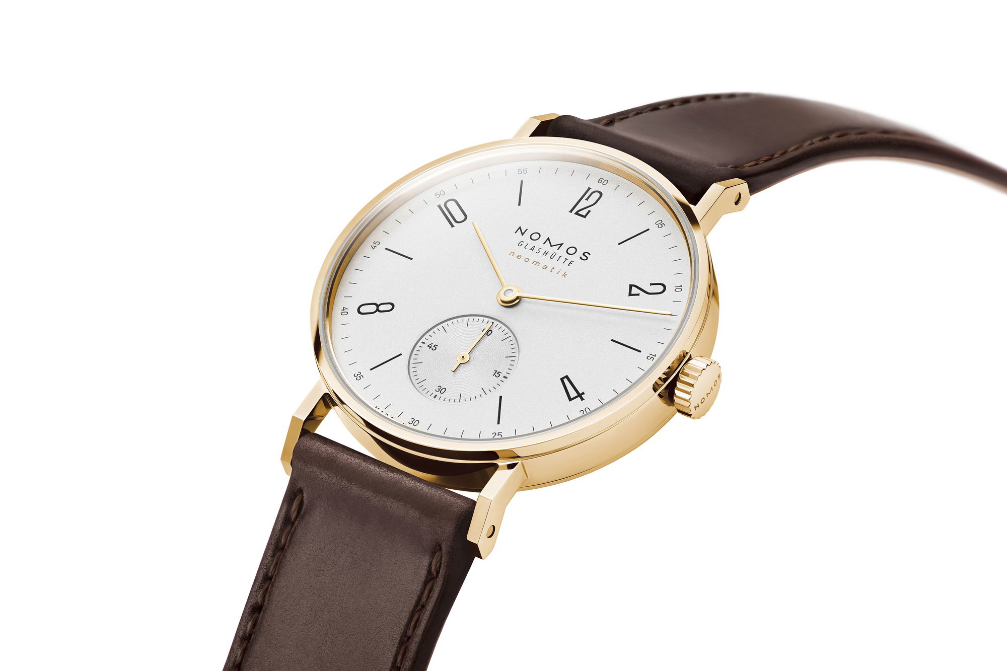 Nomos Glashütte Tangente gold neomatik doré