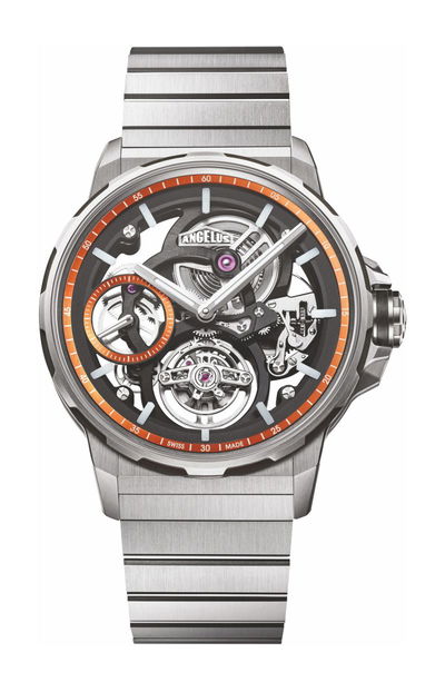 Angelus Flying Tourbillon Skeleton Titanium Orange Edition