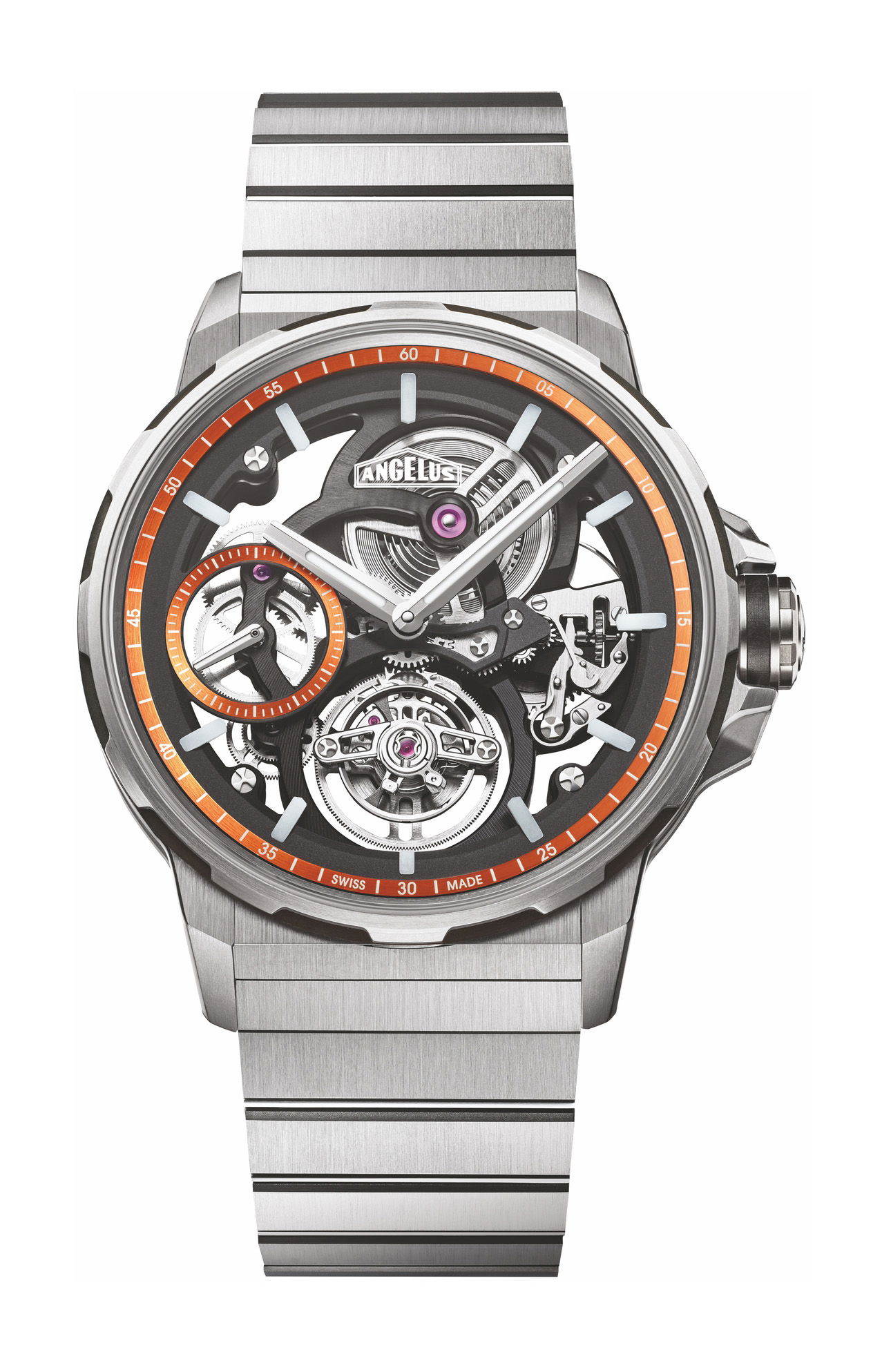 Angelus Flying Tourbillon Skeleton Titanium Orange Edition