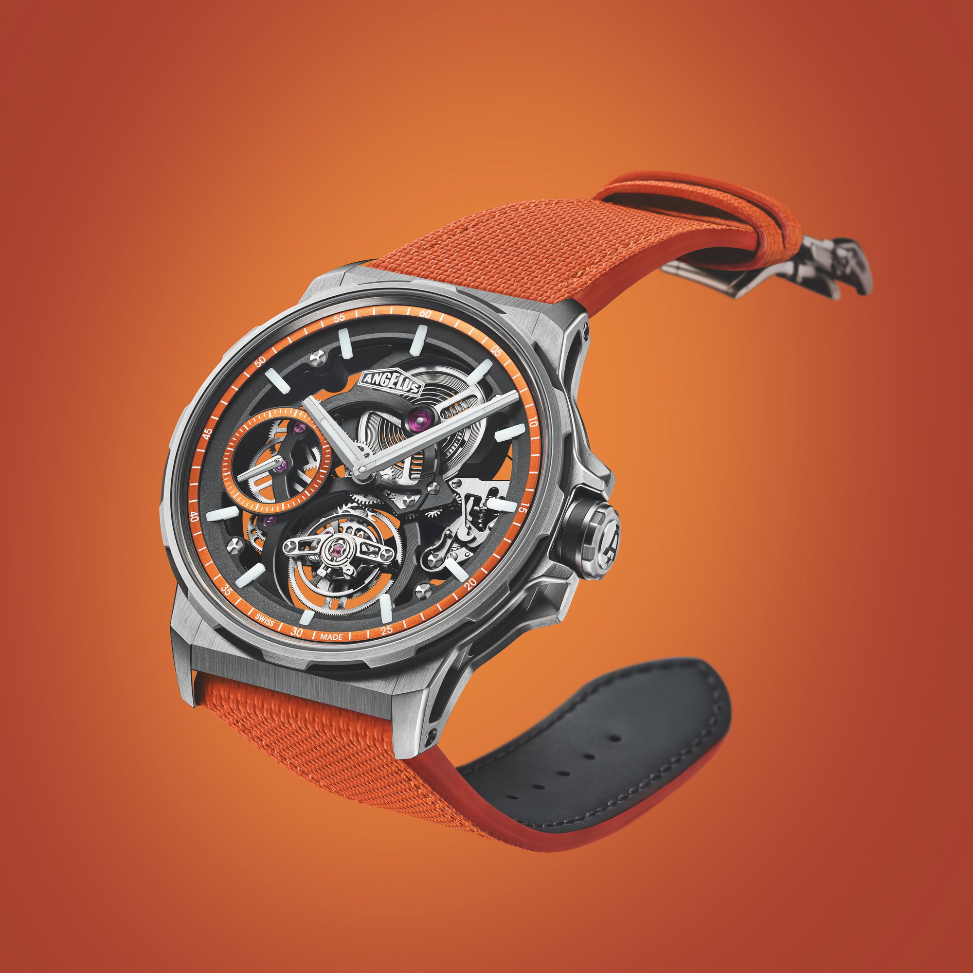 Flying Tourbillon Skeleton Titanium Orange - Image 7