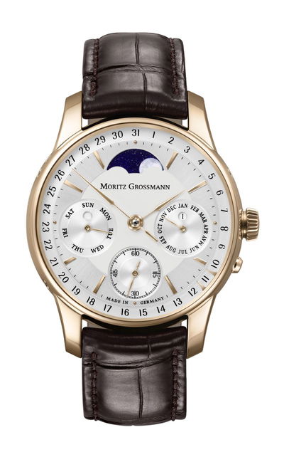 Moritz Grossmann Perpetual Calendar Rose Gold Argenté