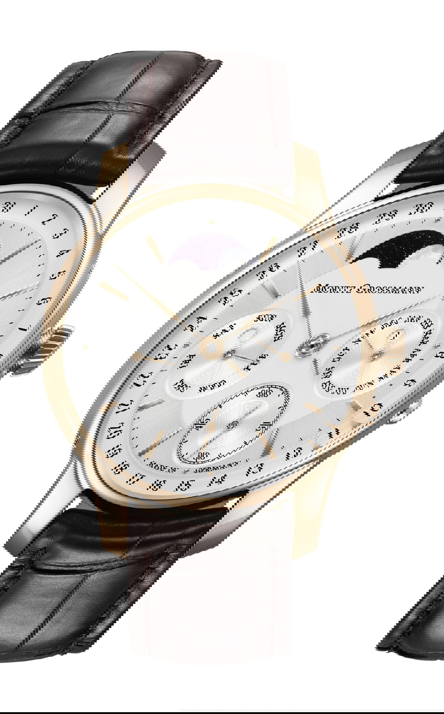 Moritz Grossmann Perpetual Calendar Rose Gold Argenté