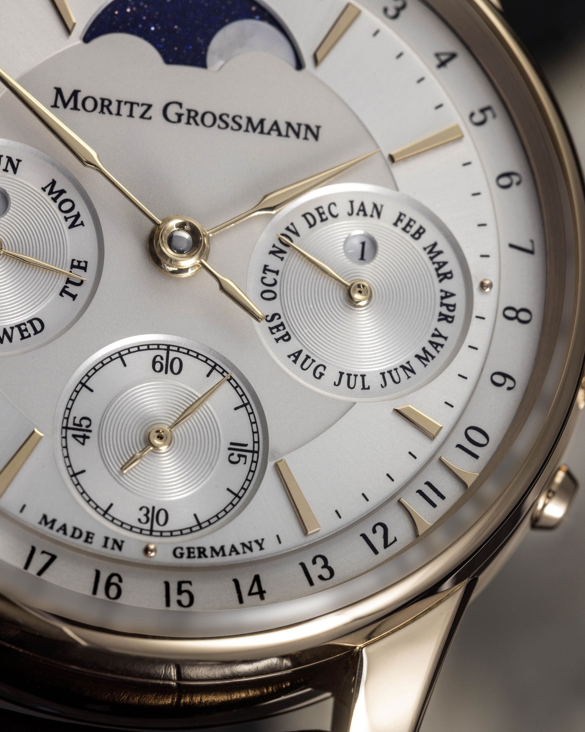 Moritz Grossmann Perpetual Calendar Rose Gold Argenté