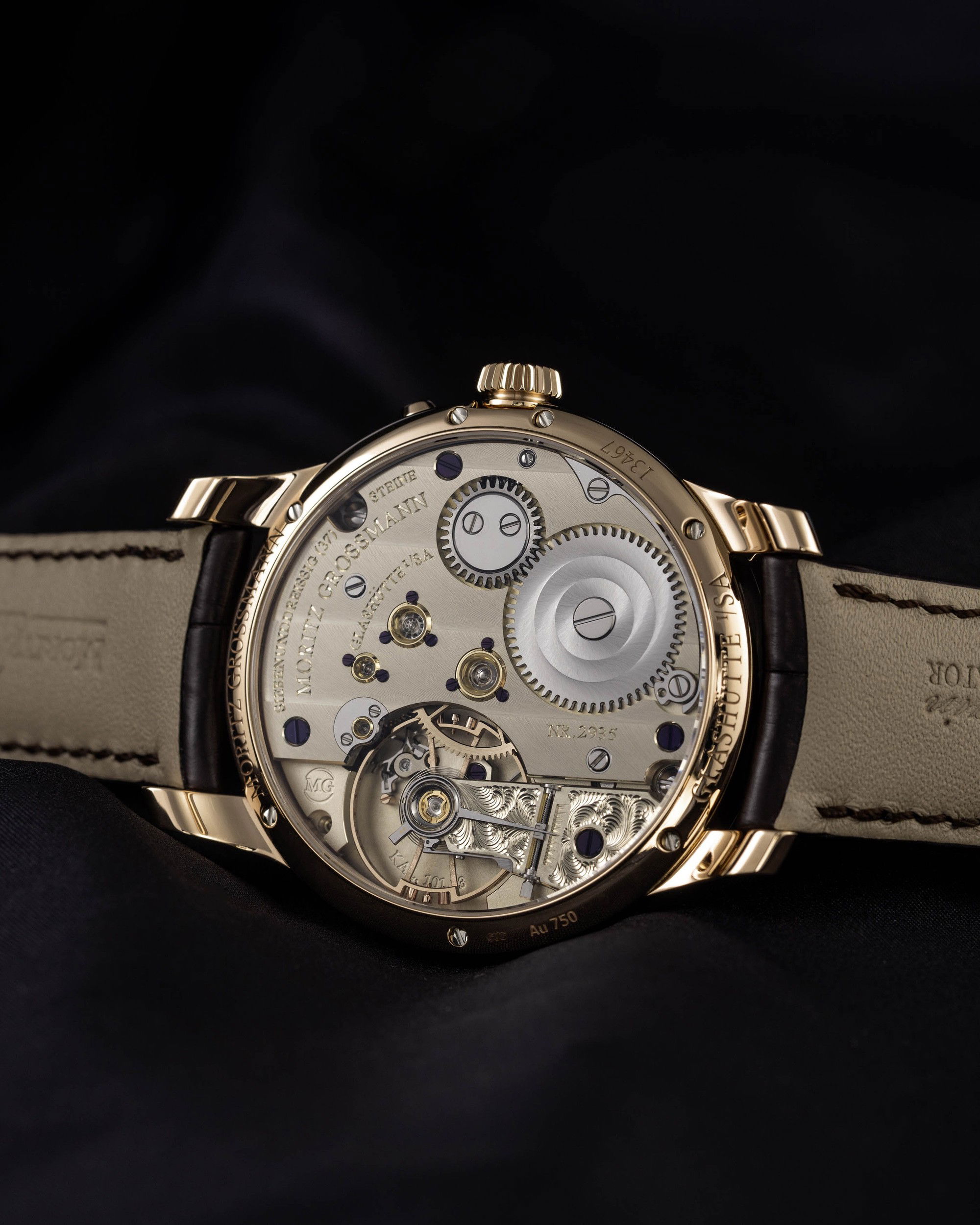 Moritz Grossmann Perpetual Calendar Rose Gold Argenté