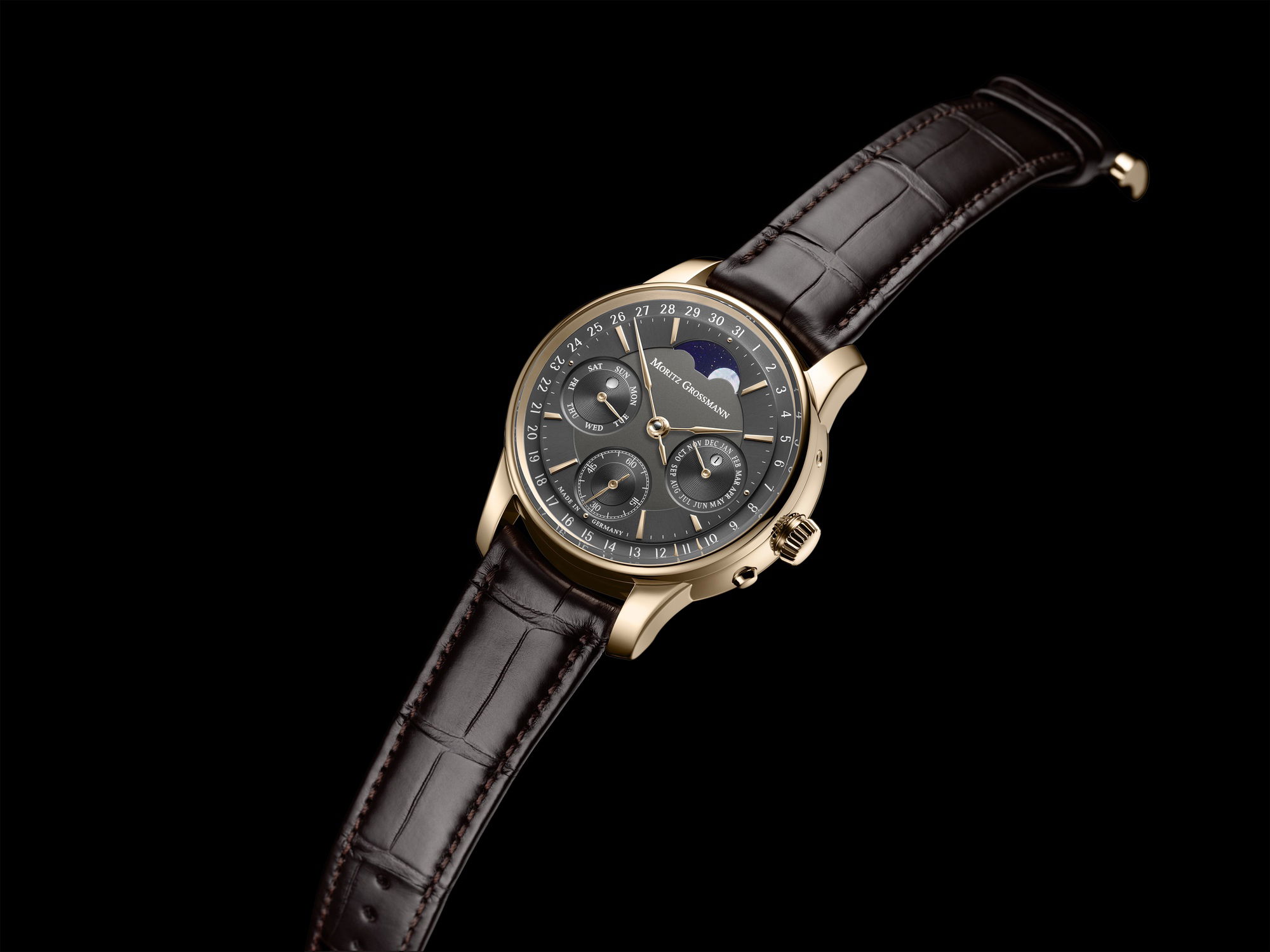 Moritz Grossmann Perpetual Calendar Rose Gold Charcoal