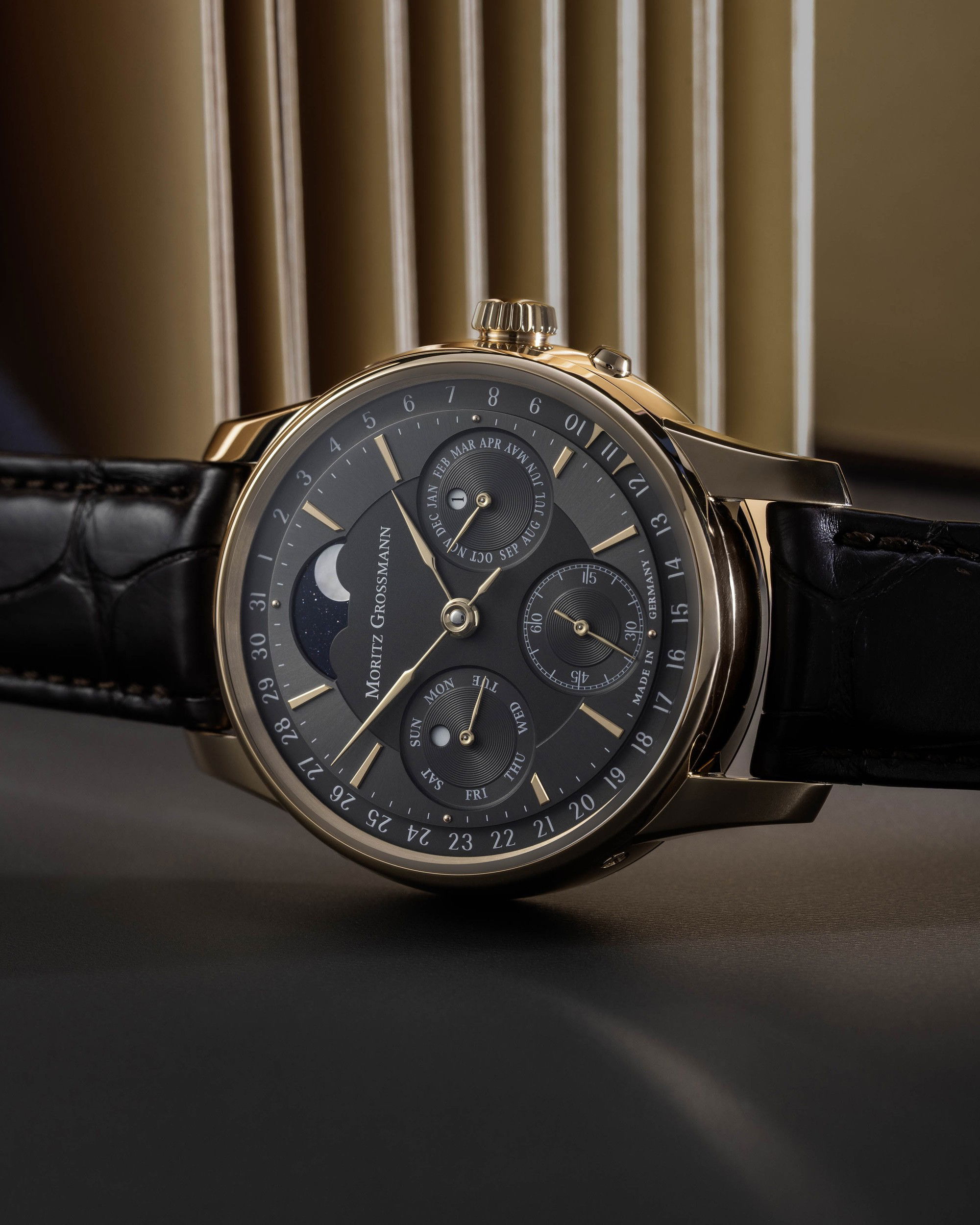 Moritz Grossmann Perpetual Calendar Rose Gold Charcoal