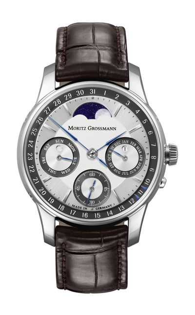 Moritz Grossmann Perpetual Calendar Platinum Argenté