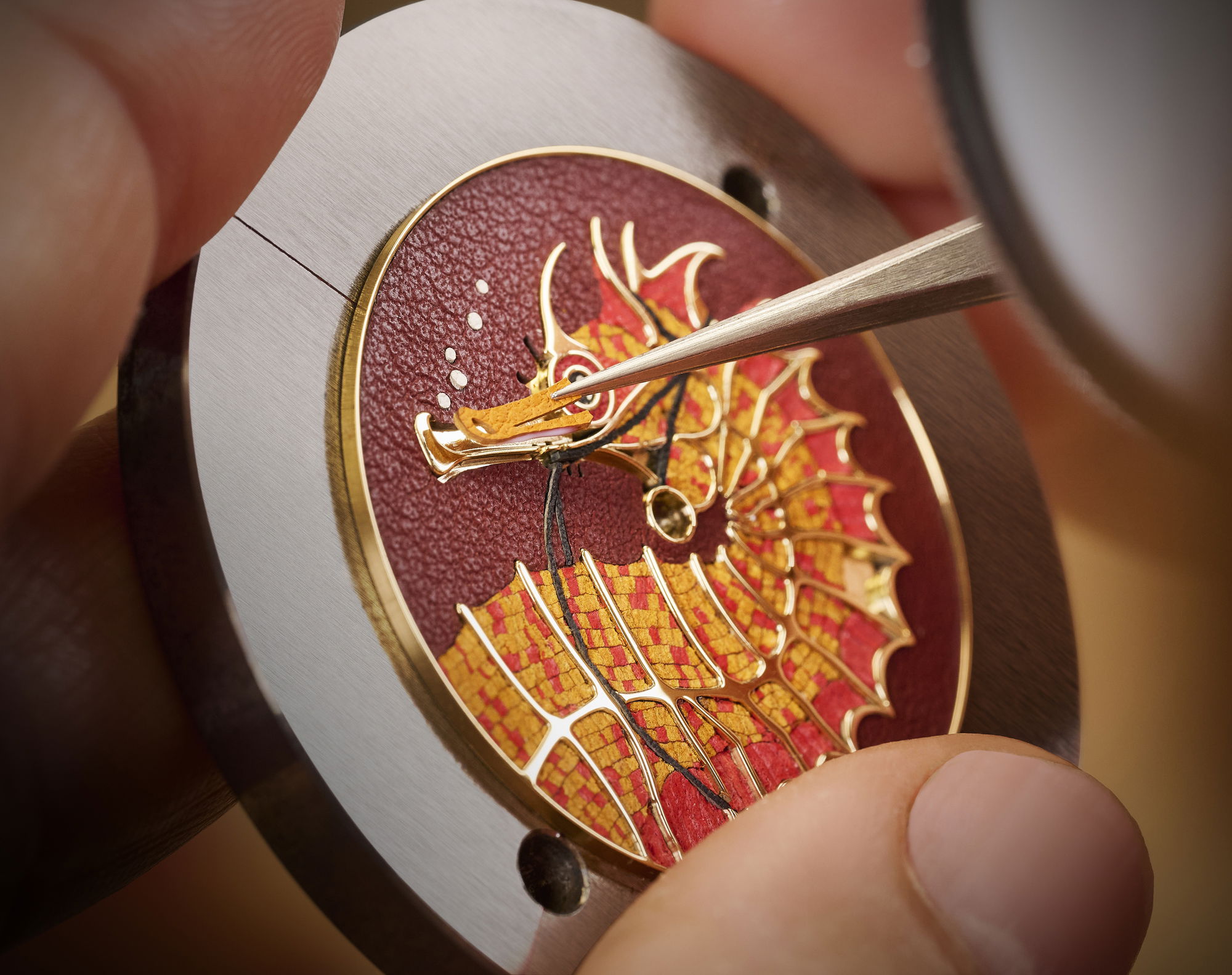 Hermès Slim d&#039;Hermès Hippocampe Red