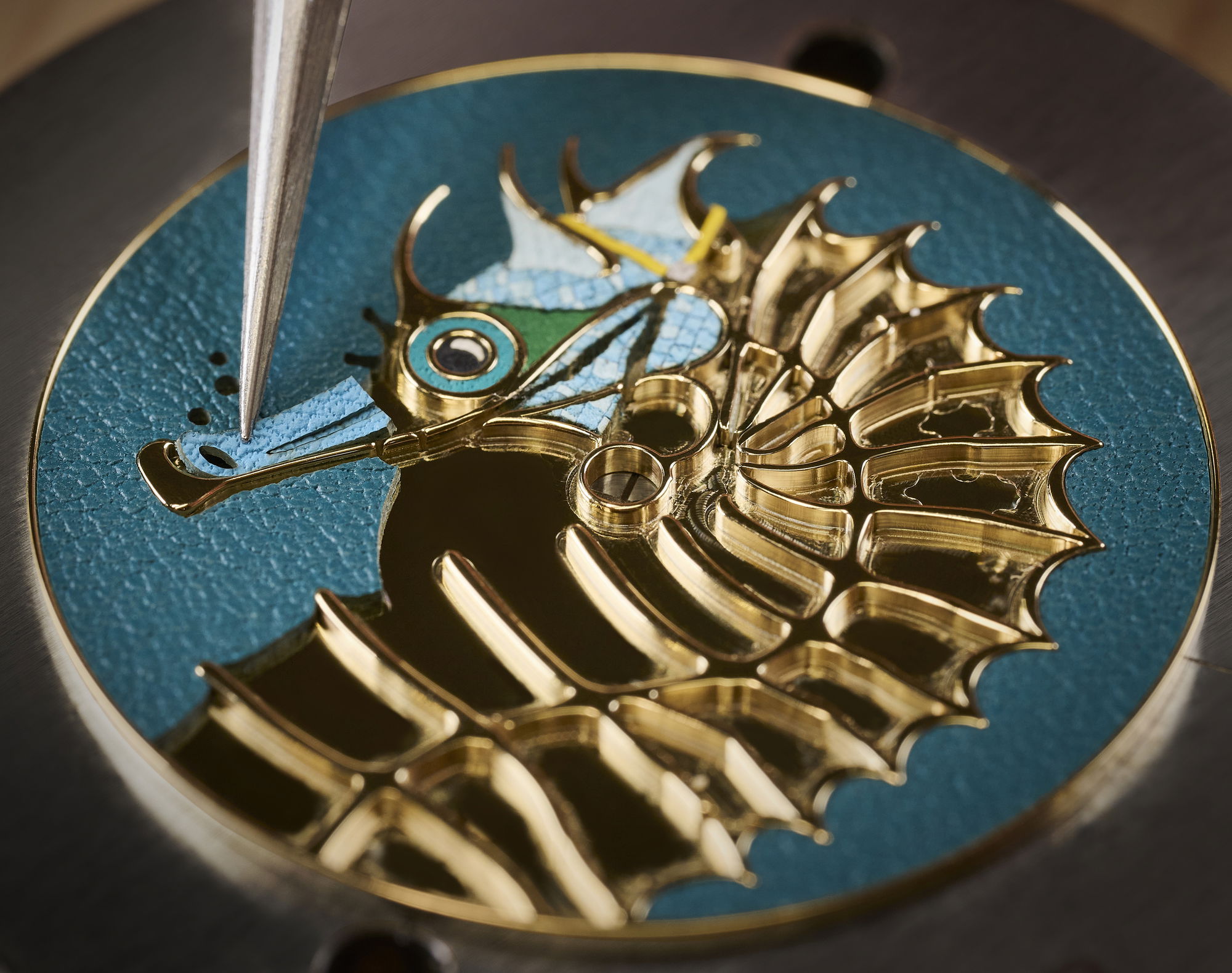 Hermès Slim d&#039;Hermès Hippocampe Blue