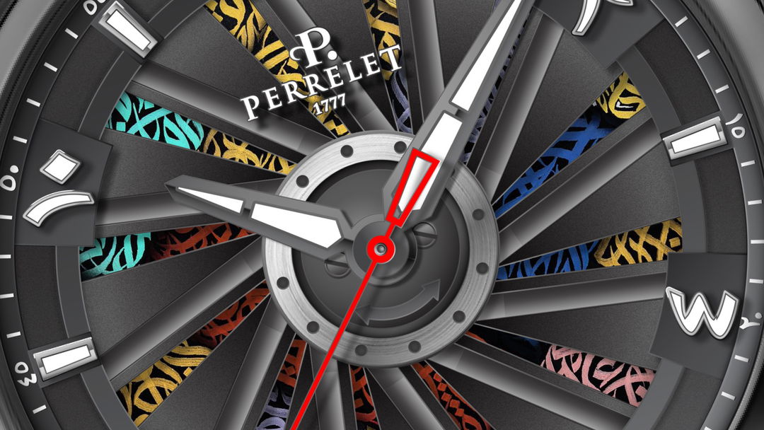 ヘンリー　プレソン作　エメラルドベイ Perrelet Turbine 41 Titanium X Diaa Allam – A4067/S8