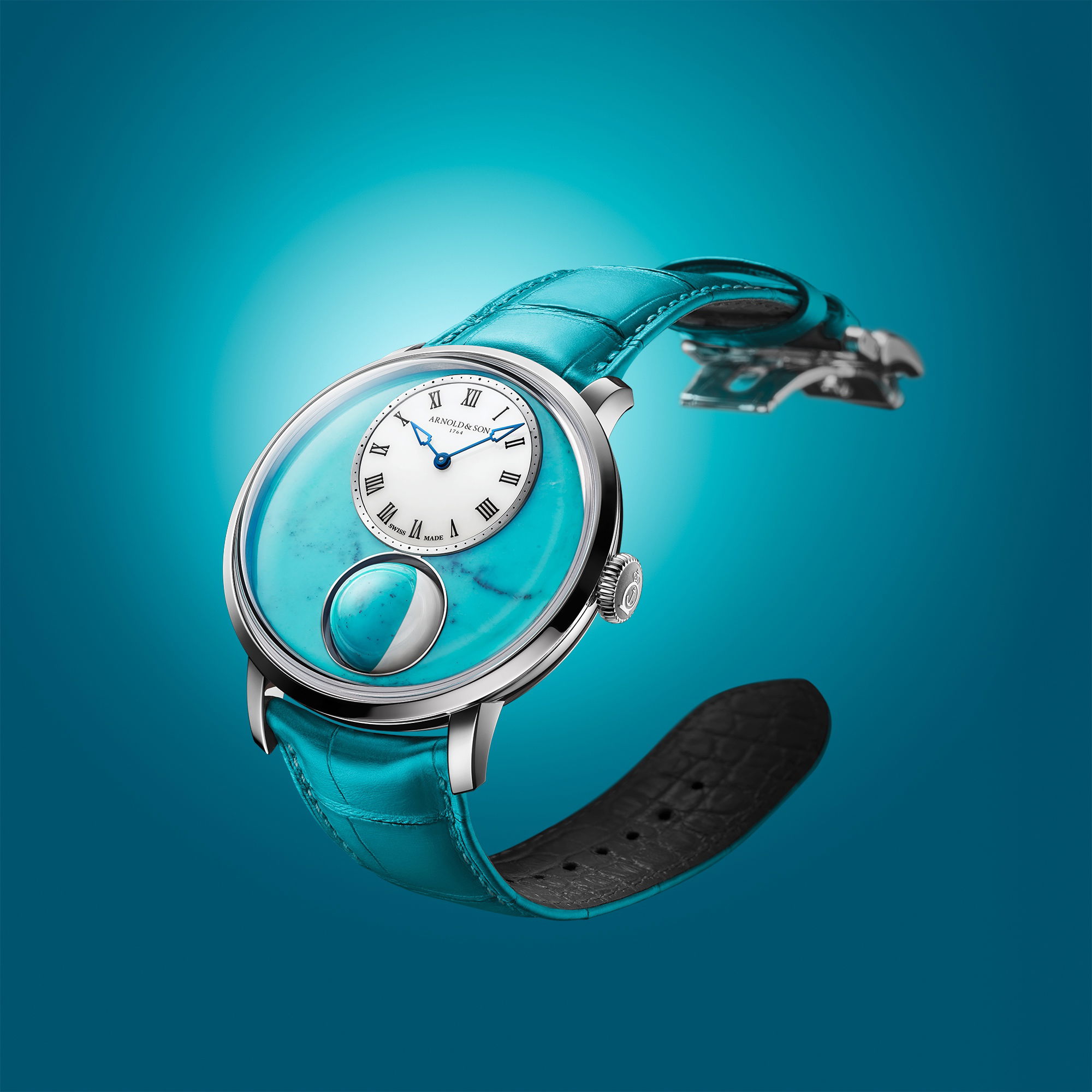 Arnold &amp; Son Luna Magna Steel Turquoise