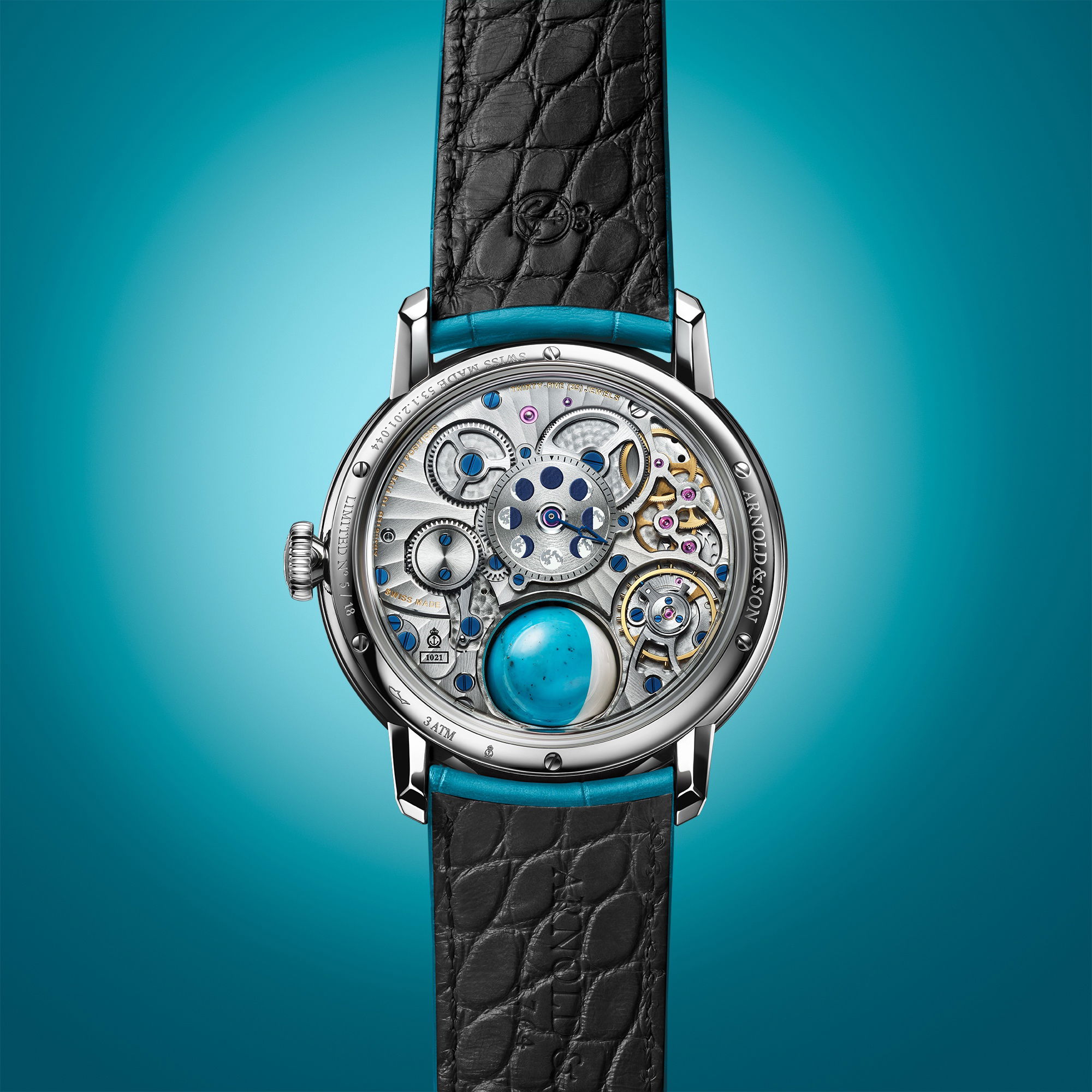 Arnold &amp; Son Luna Magna Steel Turquoise