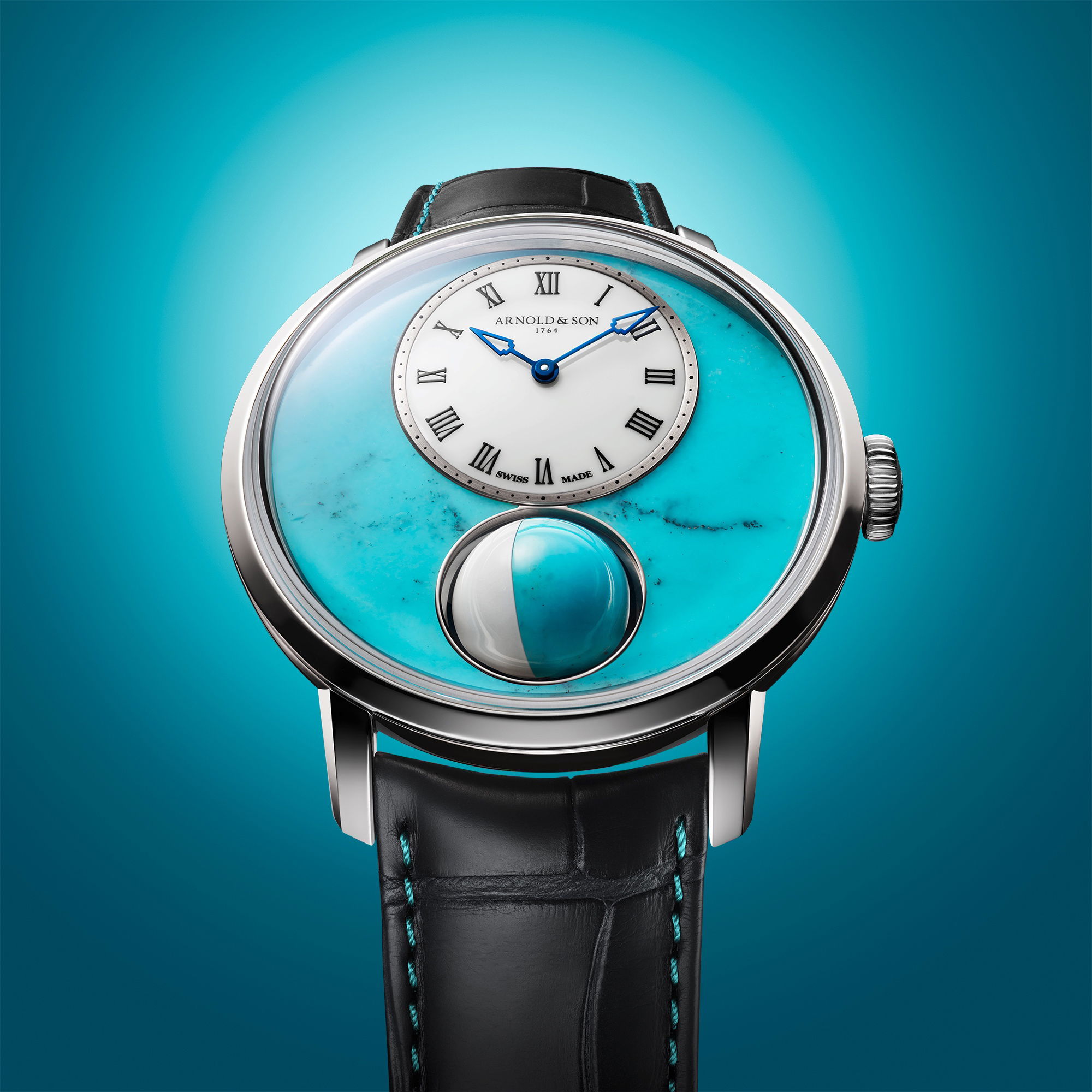 Arnold &amp; Son Luna Magna Steel Turquoise