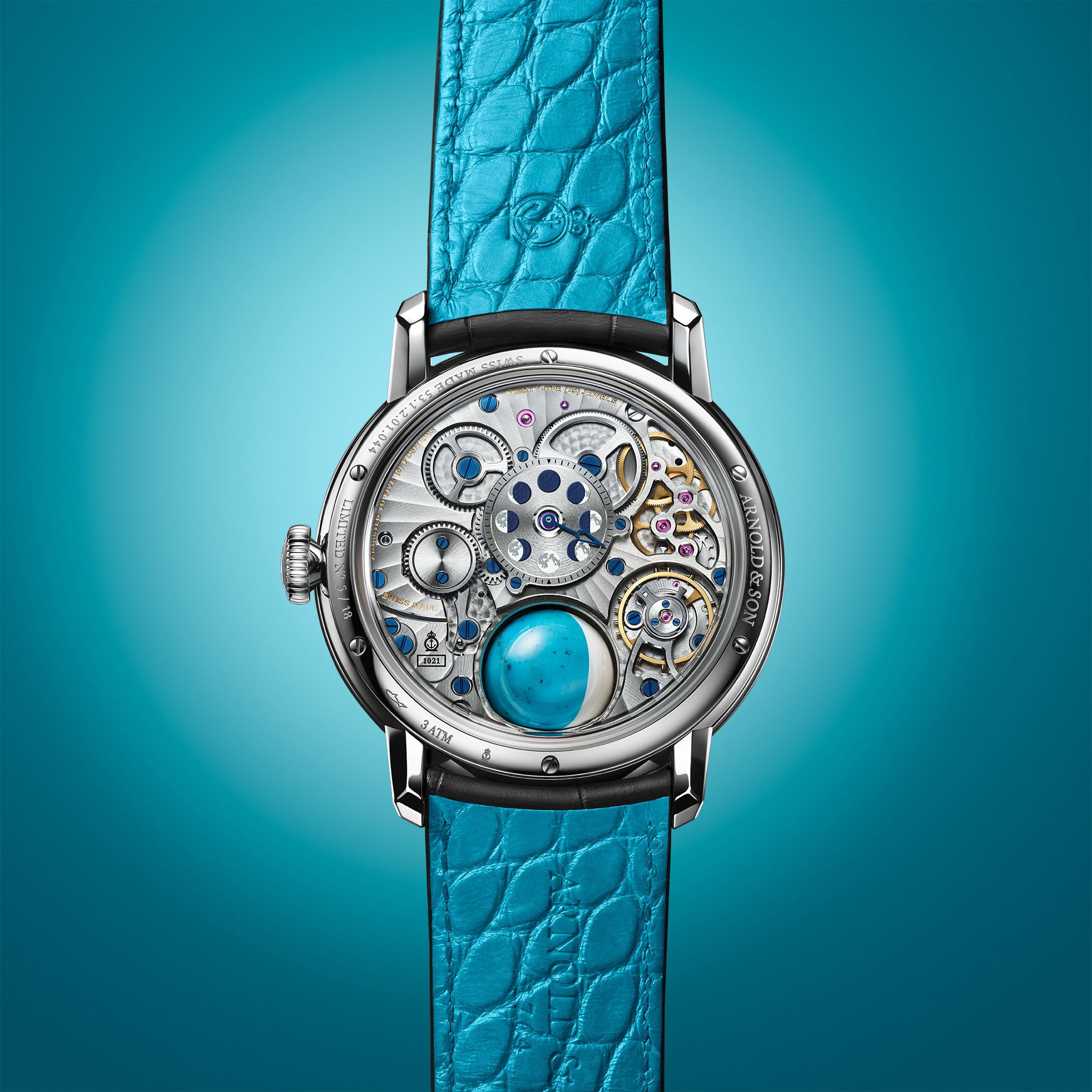 Arnold &amp; Son Luna Magna Steel Turquoise