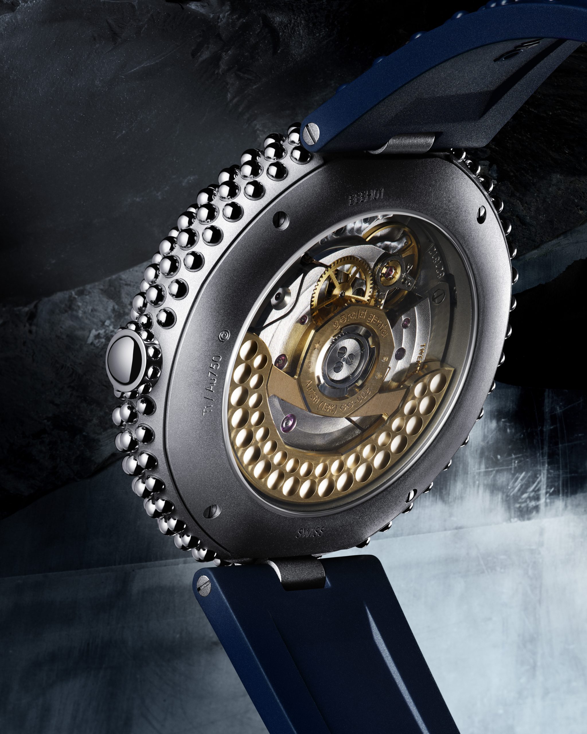 Gerald Genta Gentissima Oursin 41 Blue