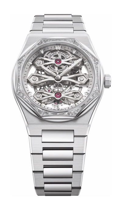 Girard-Perregaux Laureato Three Gold Bridges Diamonds