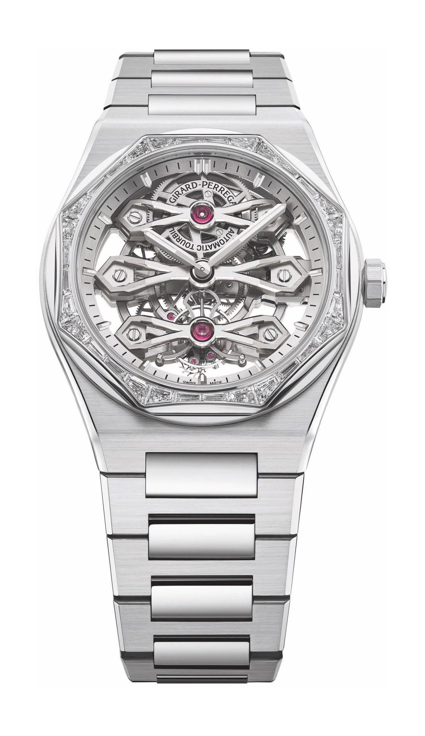Girard-Perregaux Laureato Three Gold Bridges Diamonds