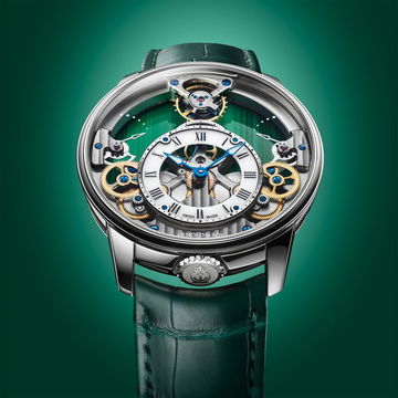 Arnold &amp; Son Time Pyramid 42.5 Platinum Malachite Edition