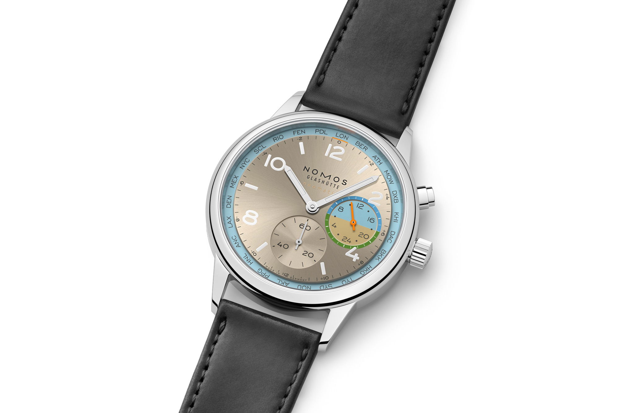 Nomos Glashütte Club Sport neomatik Worldtimer Roam