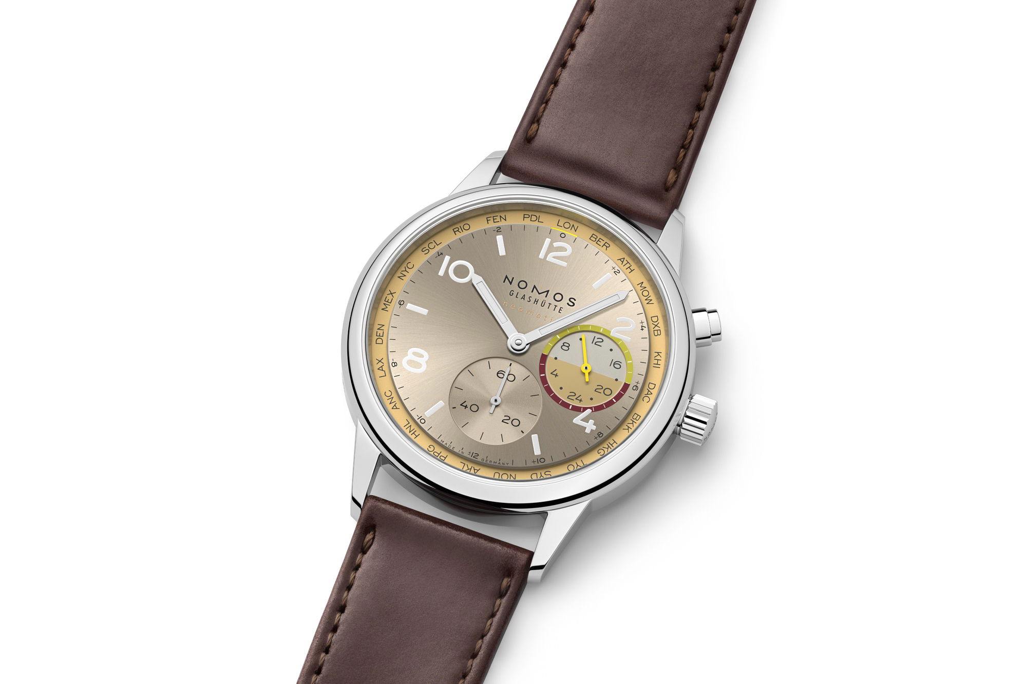 Nomos Glashütte Club Sport neomatik Worldtimer Reverie